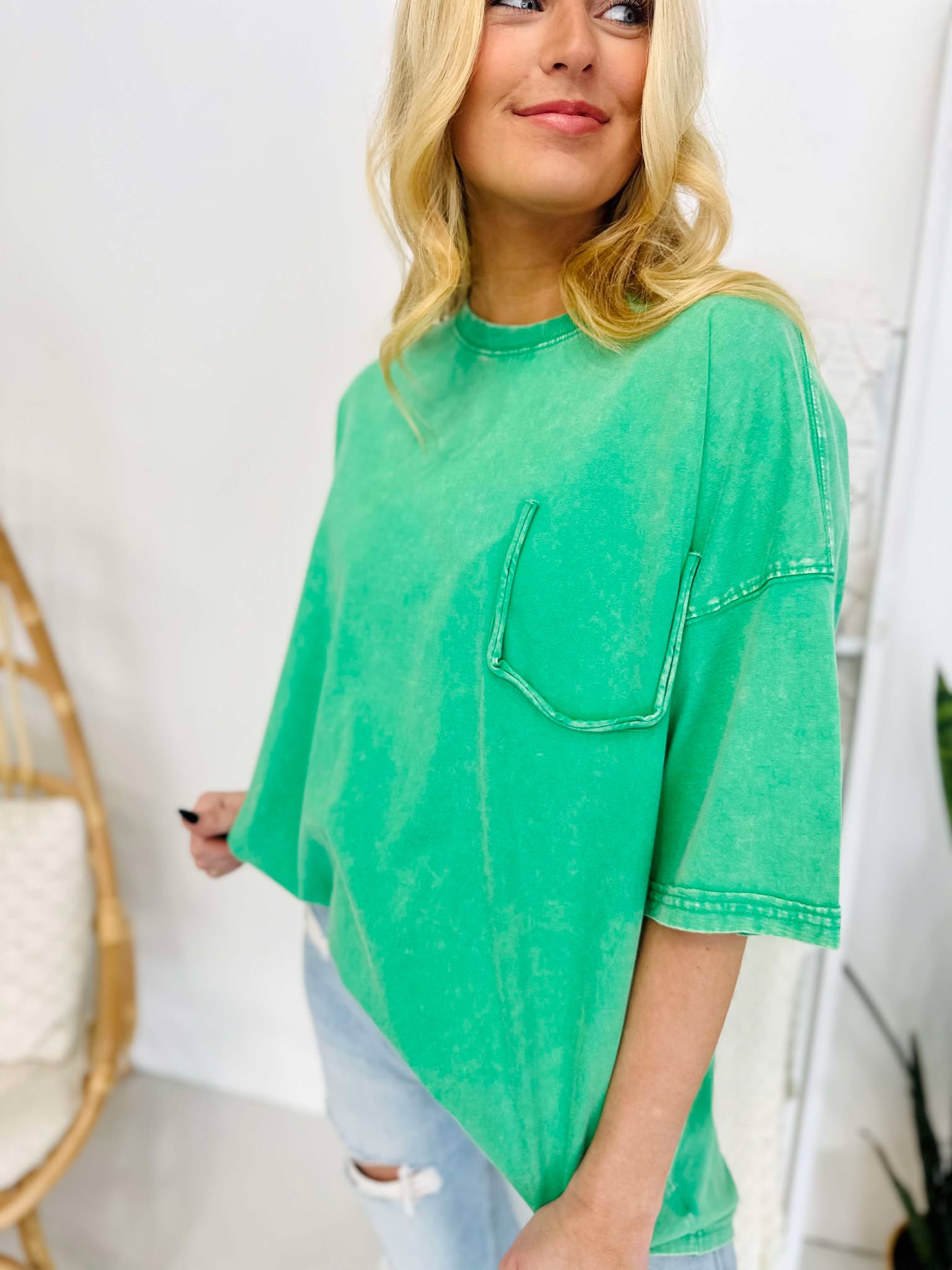 Green Dreams Oversized Top