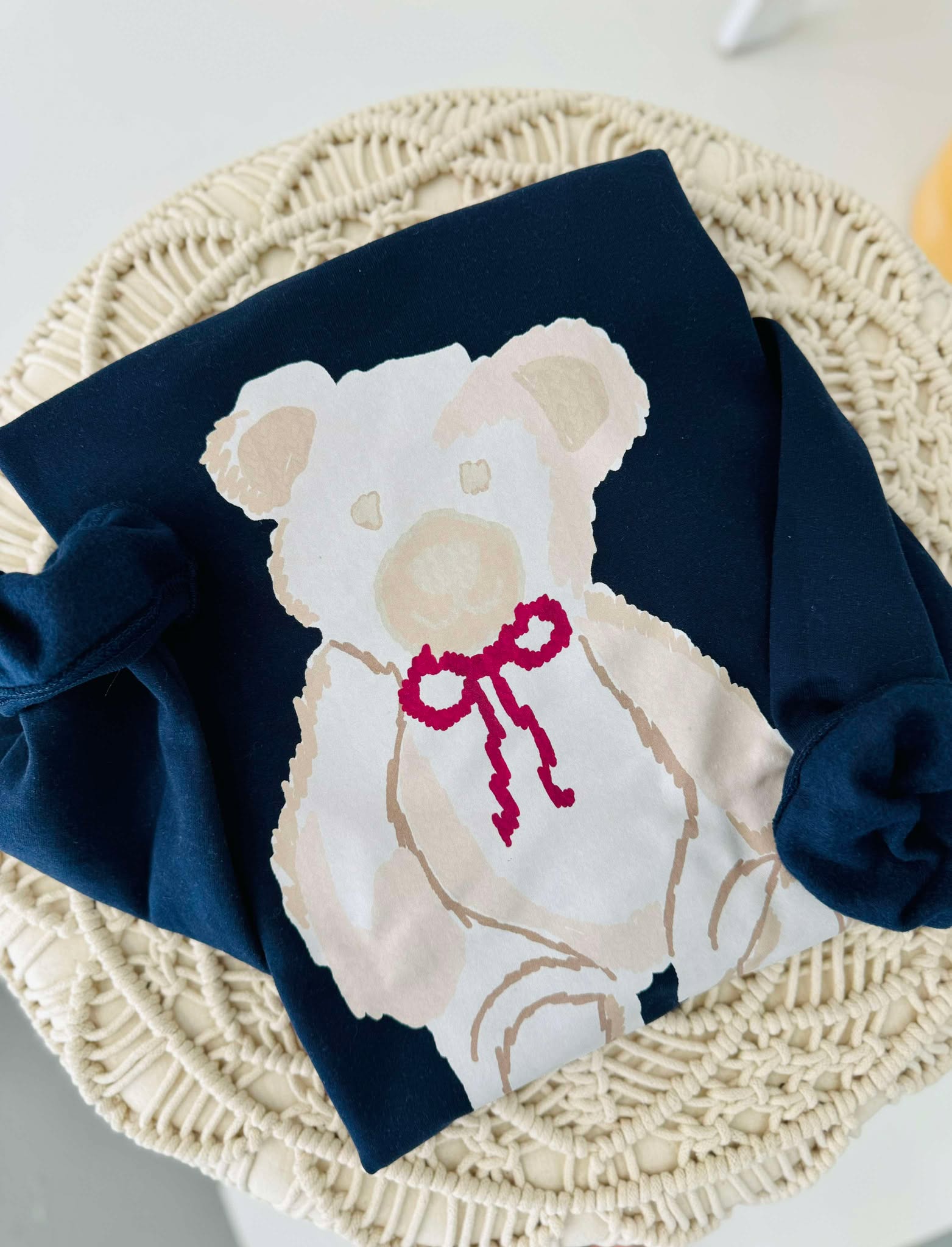 Navy Teddy Bear Sweatshirt