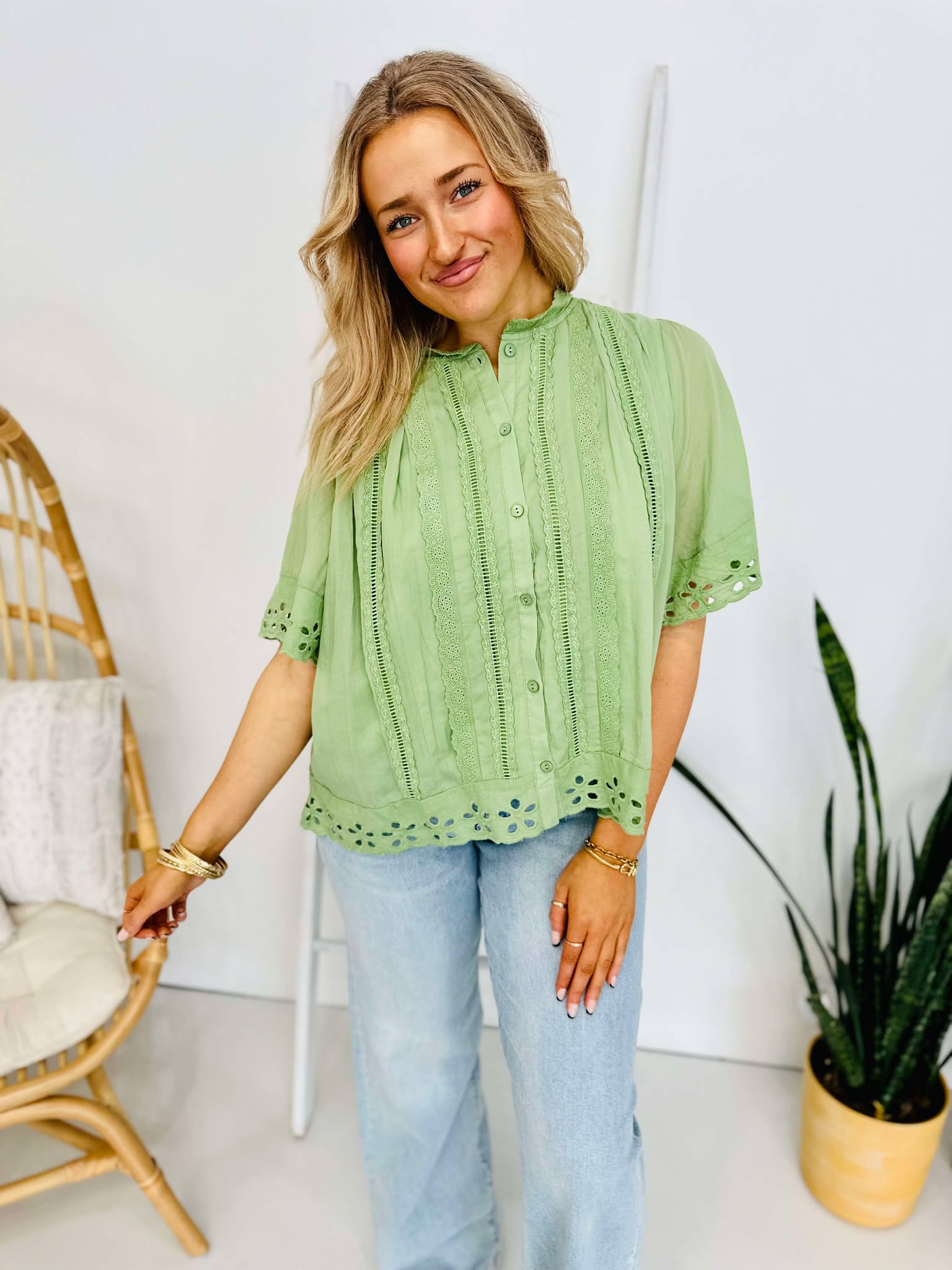 Sweet As Green Apple Blouse