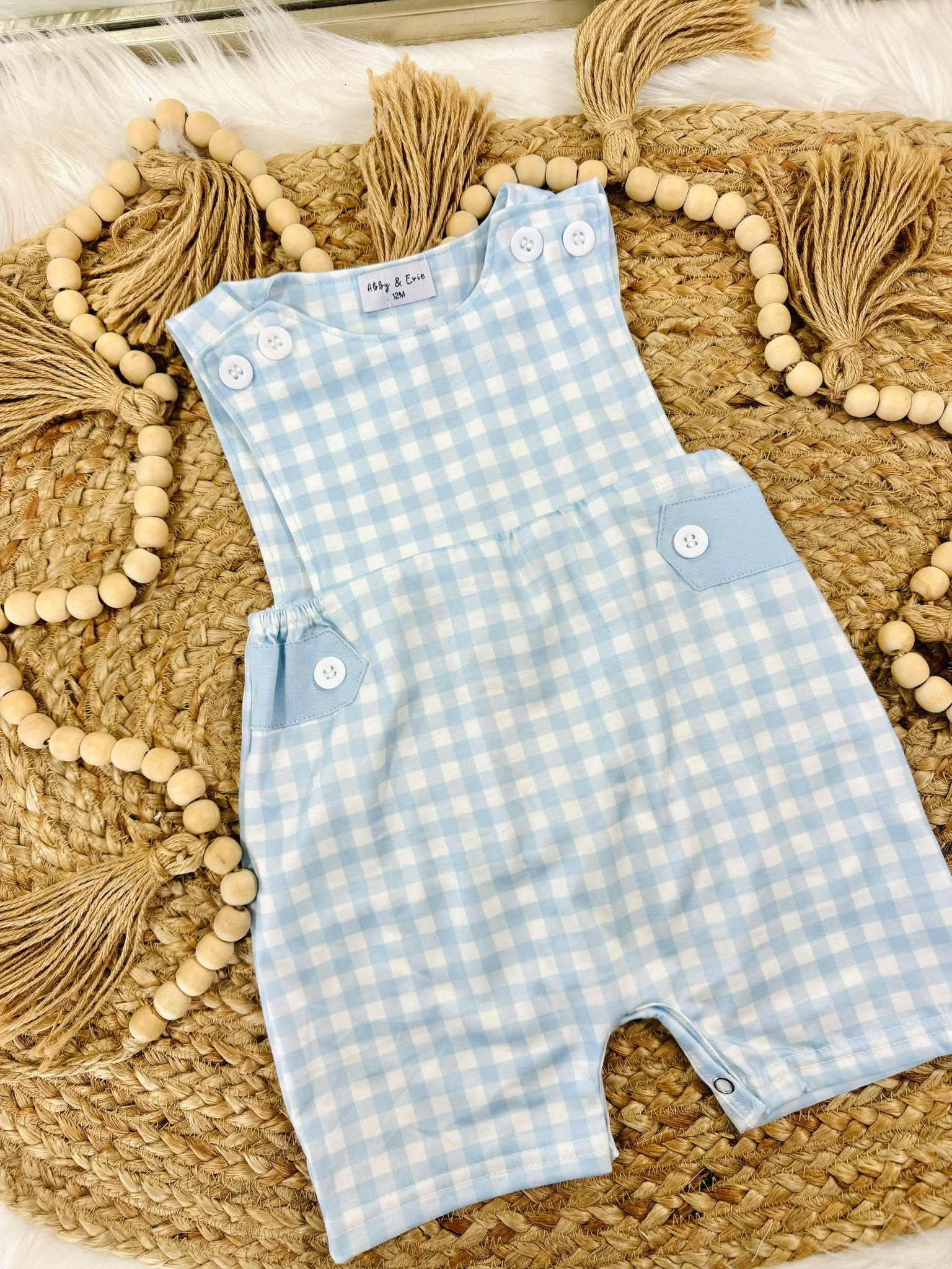 Blue Gingham Boy JonJon