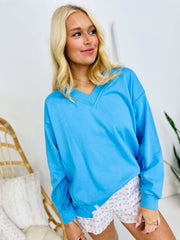 Feeling Blue Open Seam Top