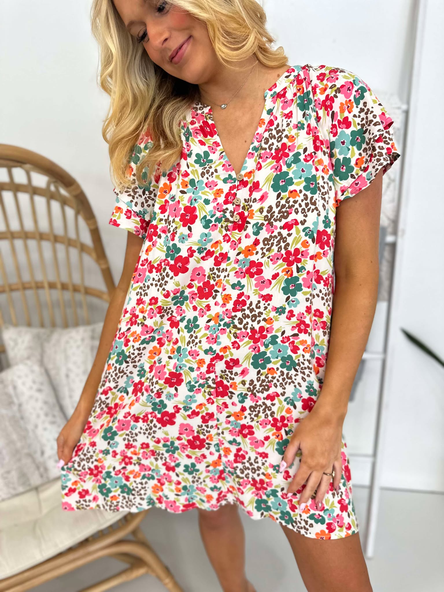 Island Views Floral Dress