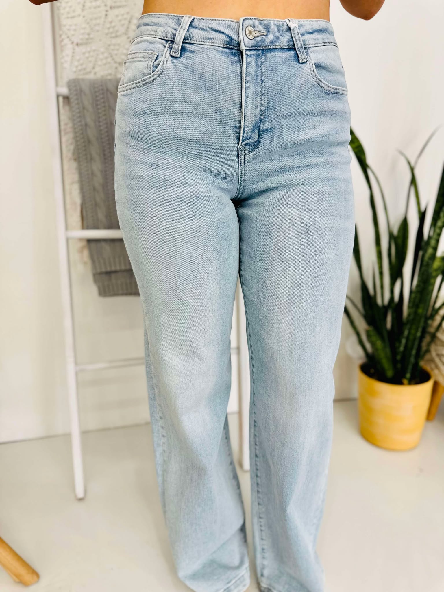 Optimistic Wide Leg Light Wash Jeans