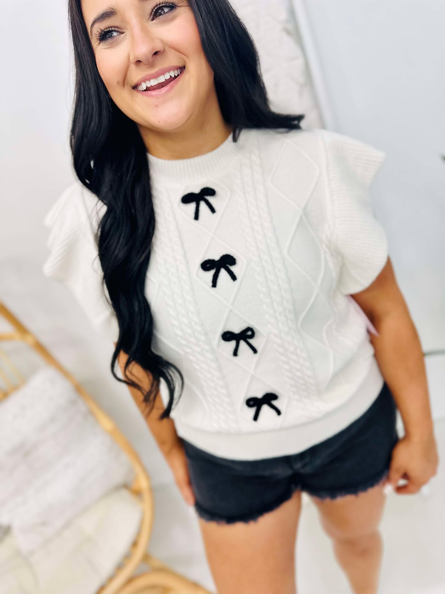 With Love Sleeveless Bow Sweater