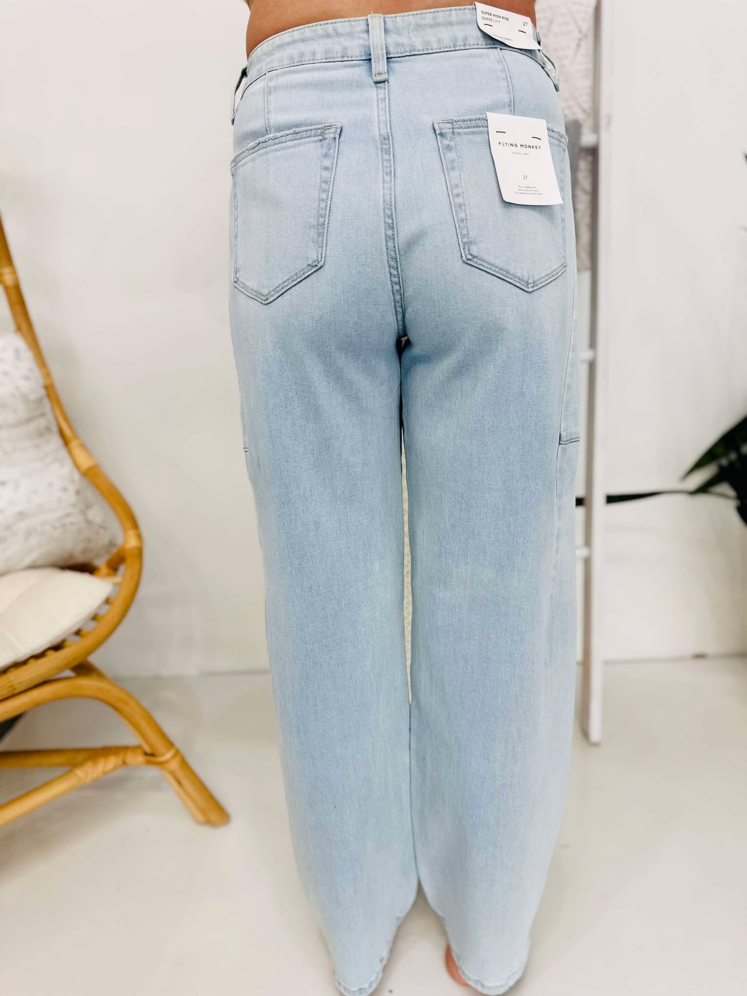 The Maddi Super High Rise Barrel Jeans