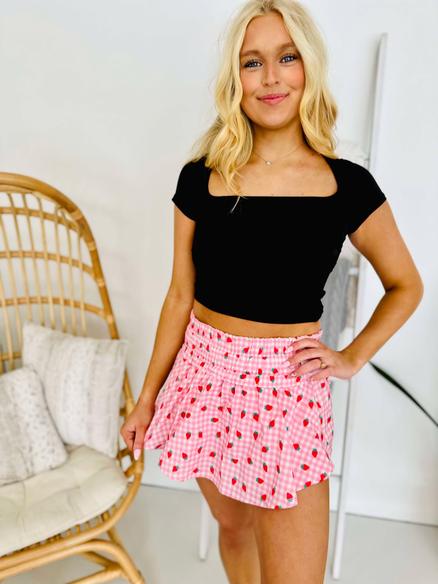 Sweet As Strawberries Skort