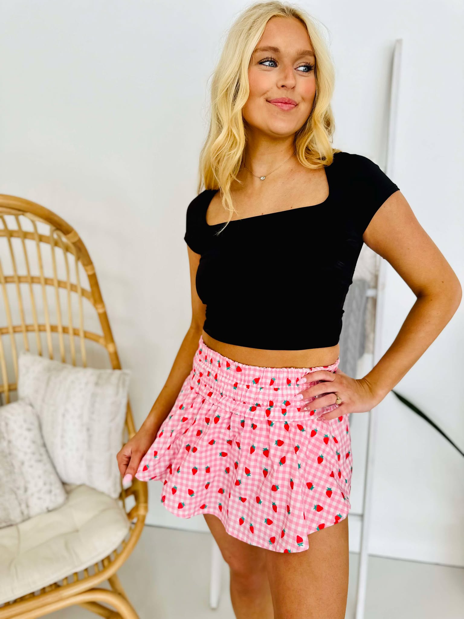 Sweet As Strawberries Skort