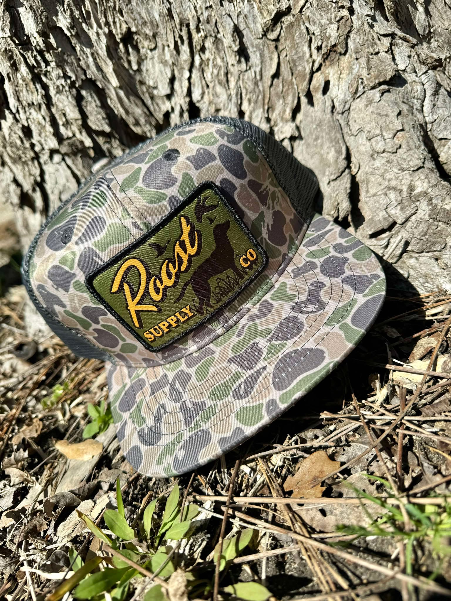 Roost Backwoods Camo Patch Hat