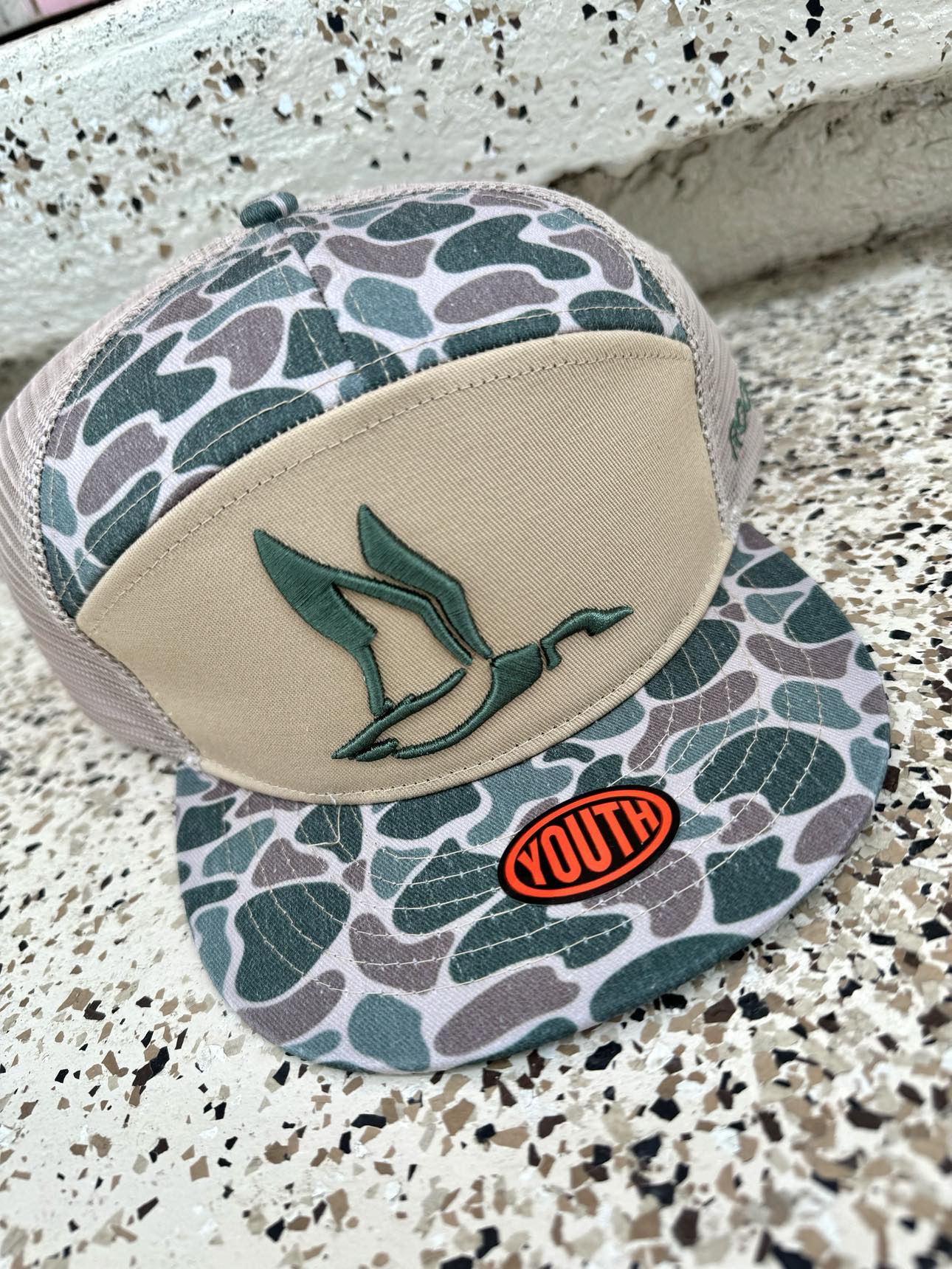 Youth Roost Panel 3D Puff Duck Logo Hat