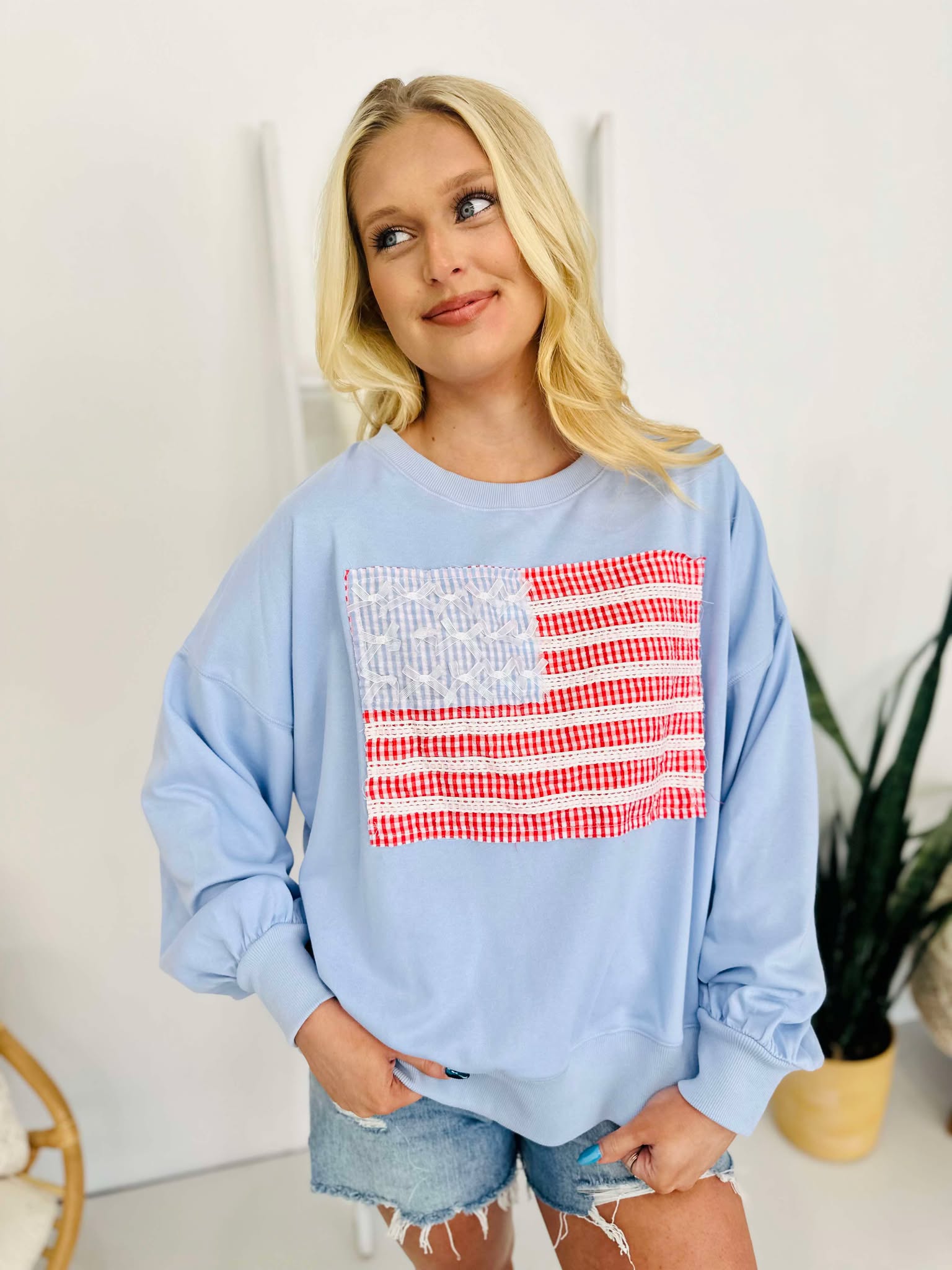 American Free Flag Lace Top