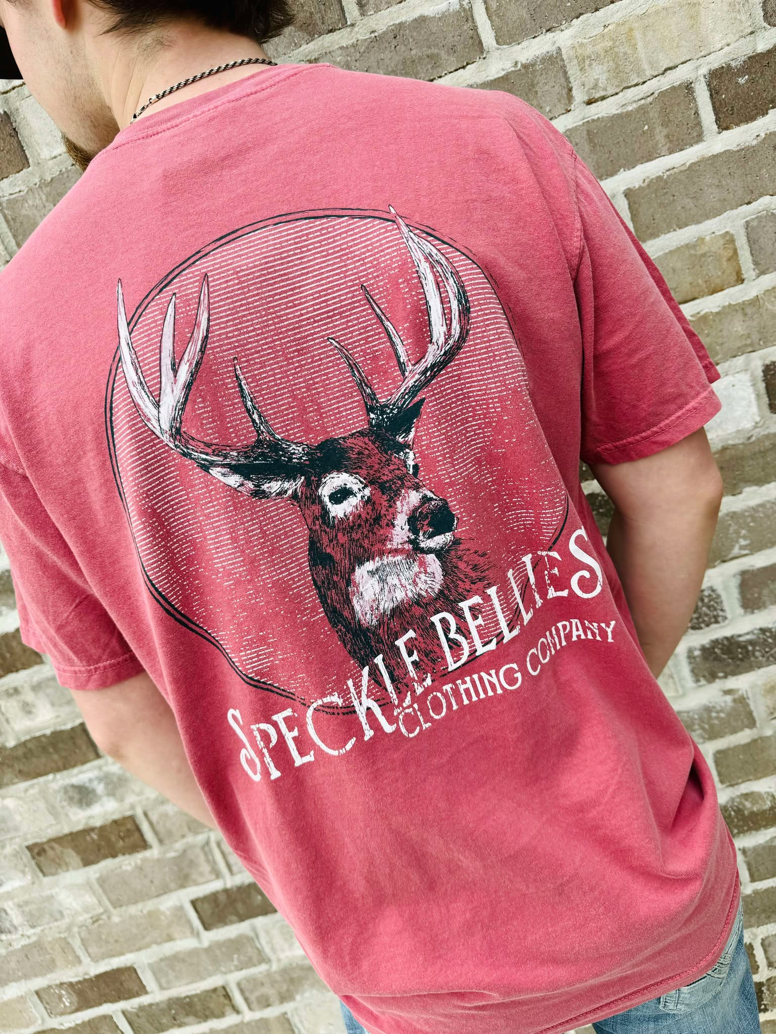 Speckle Bellies Circle Buck Pocket Graphic Tee