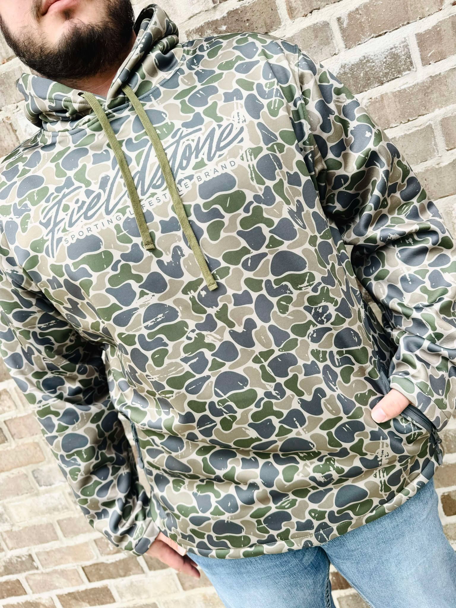 Fieldstone Script Camo Hoodie