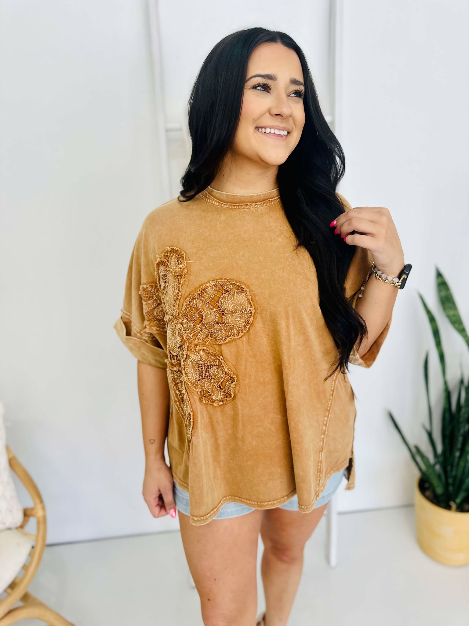 Weekend Plans Floral Patch Top