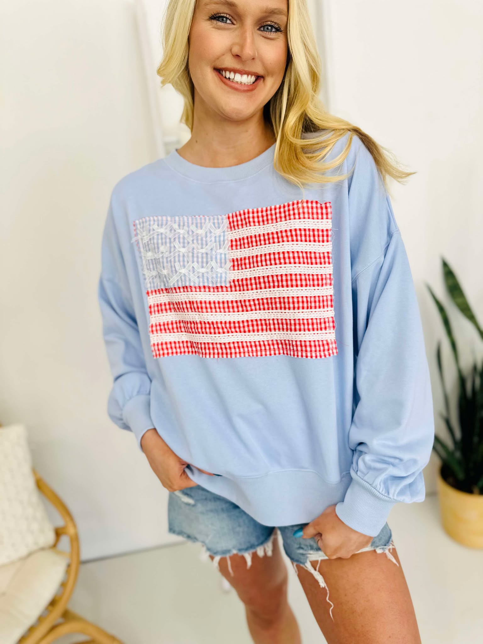 American Free Flag Lace Top