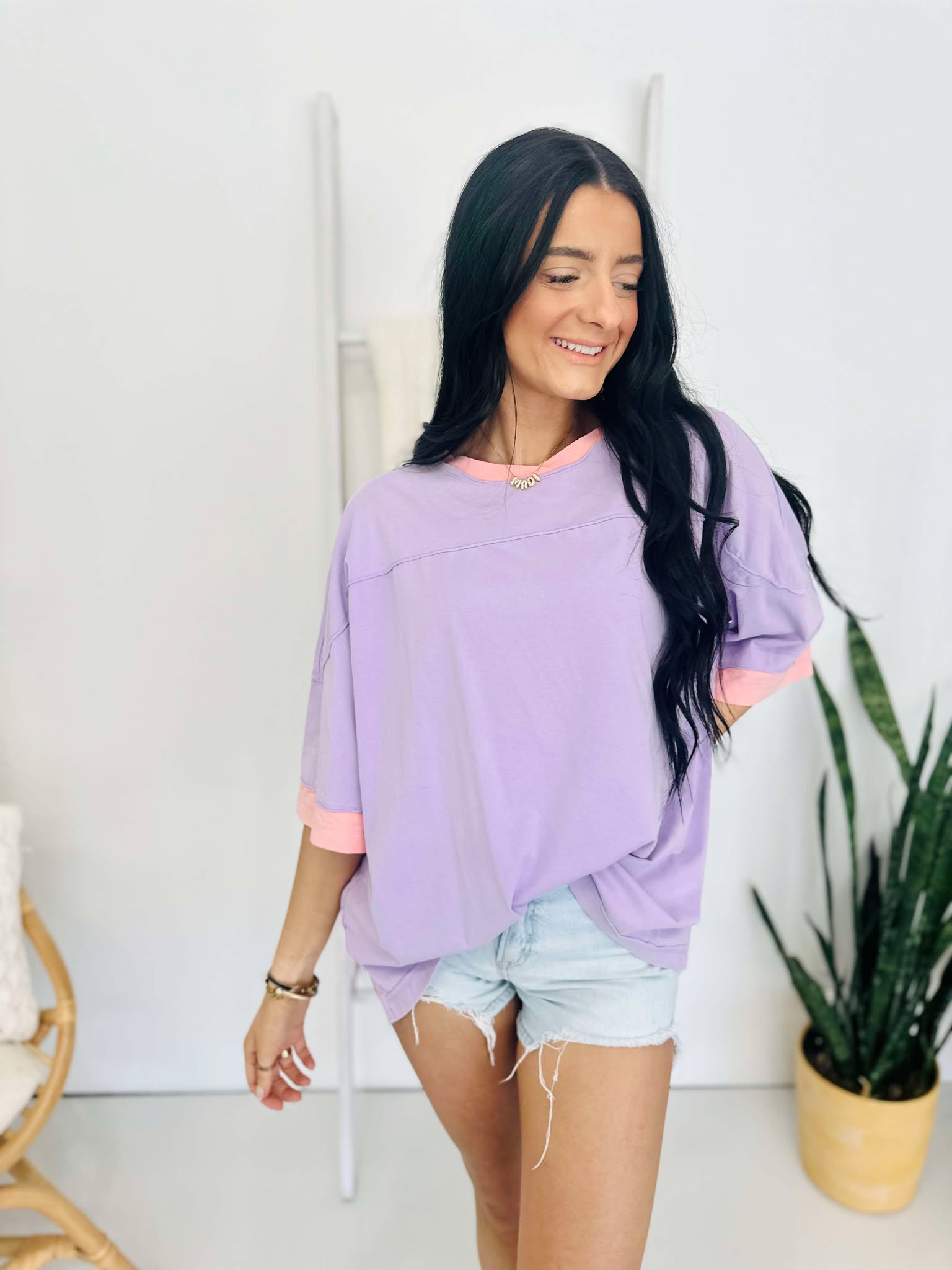 Nothing But Time Lilac Top