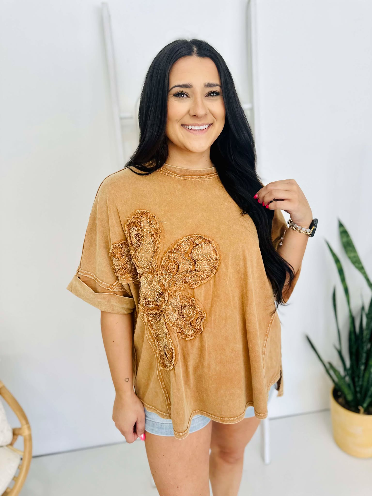 Weekend Plans Floral Patch Top