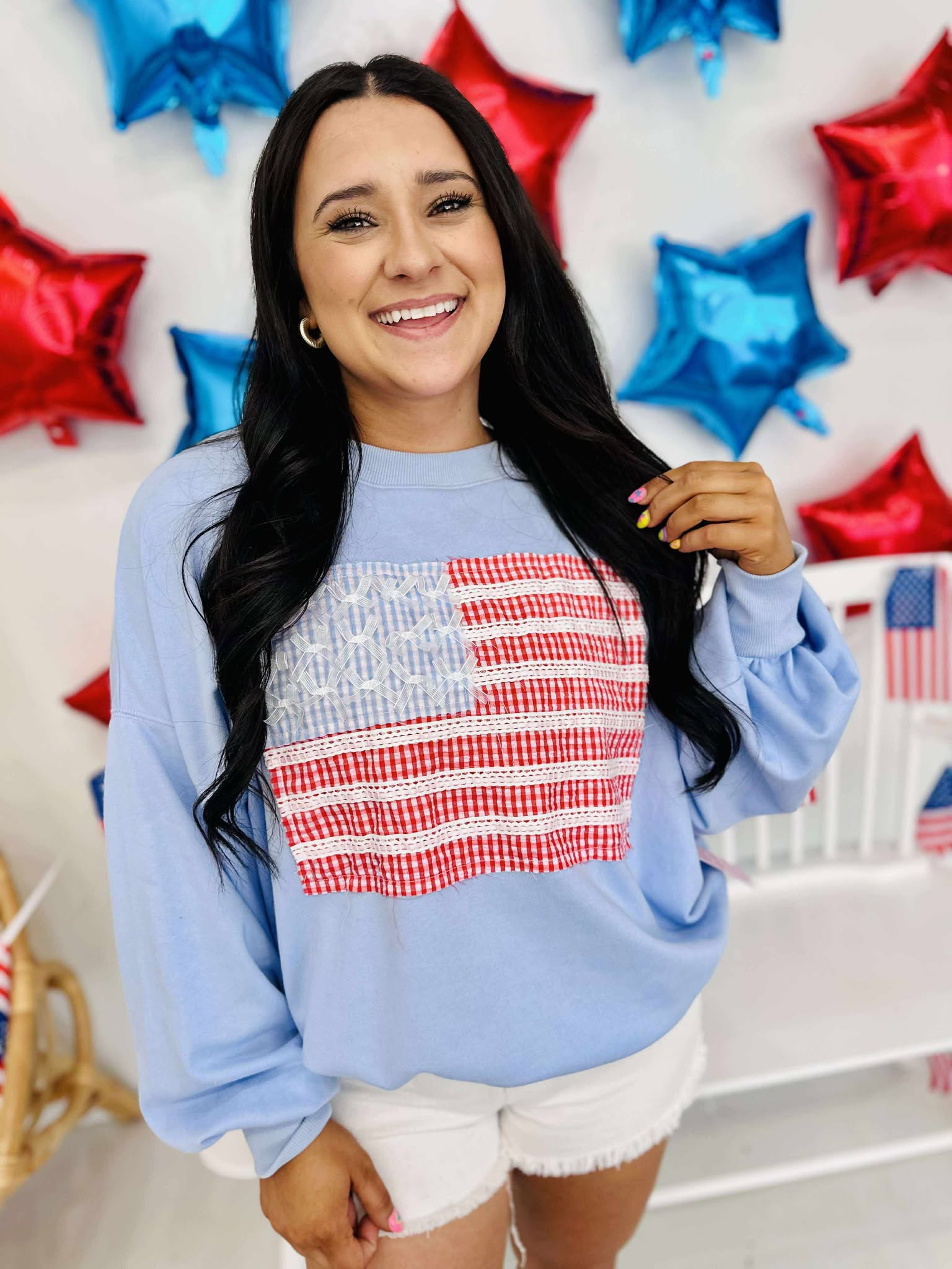 American Free Flag Lace Top