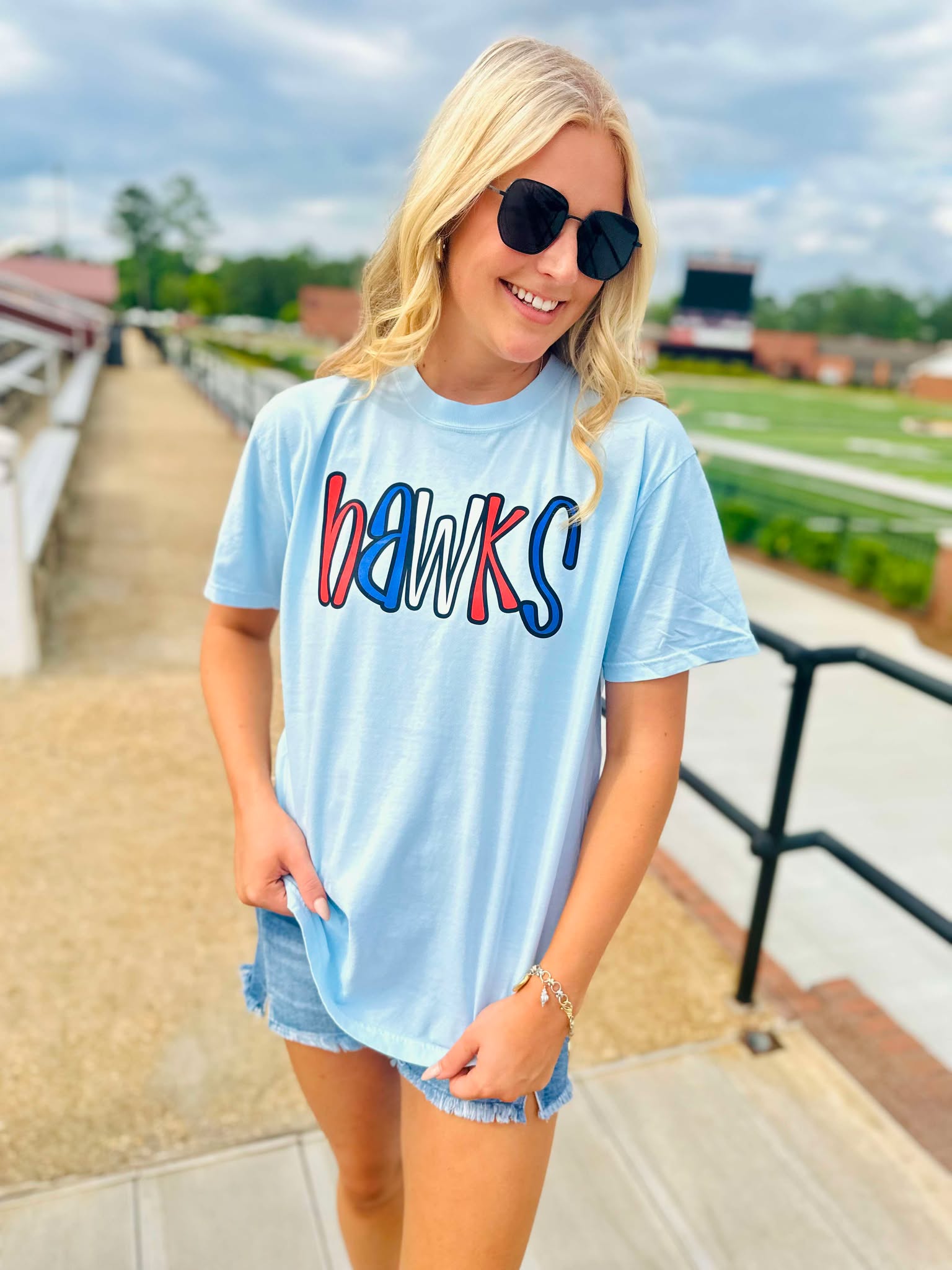 Mutli Color School Print Graphic Tee
