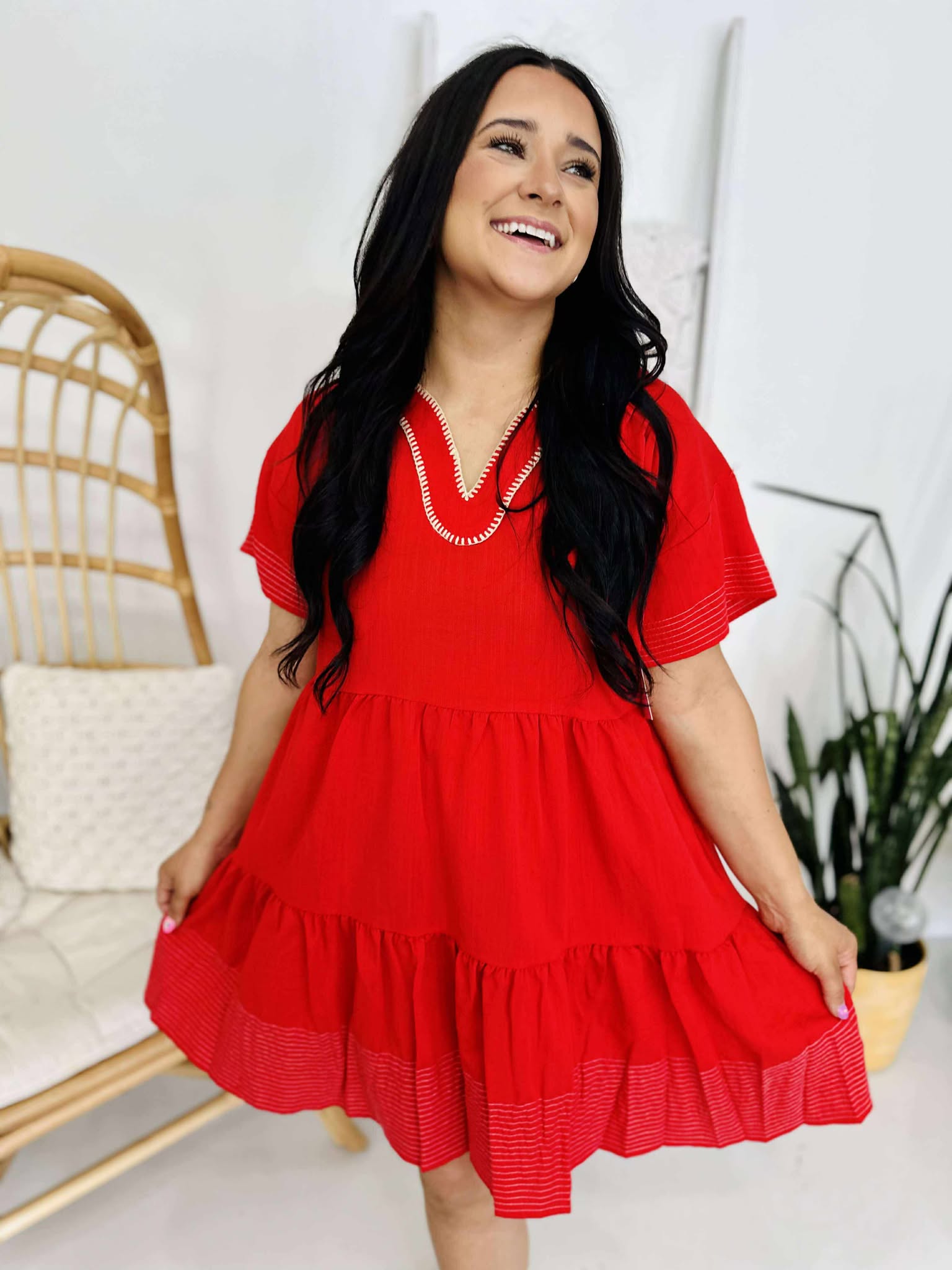 Sweet As Cherries Babydoll Dress