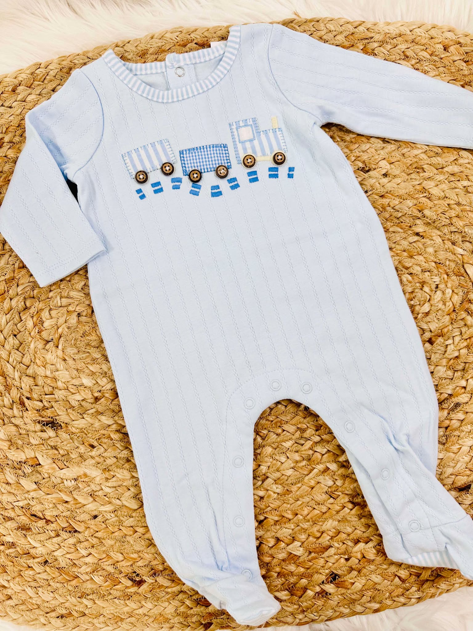 Boy's Train Pointelle Sleeper