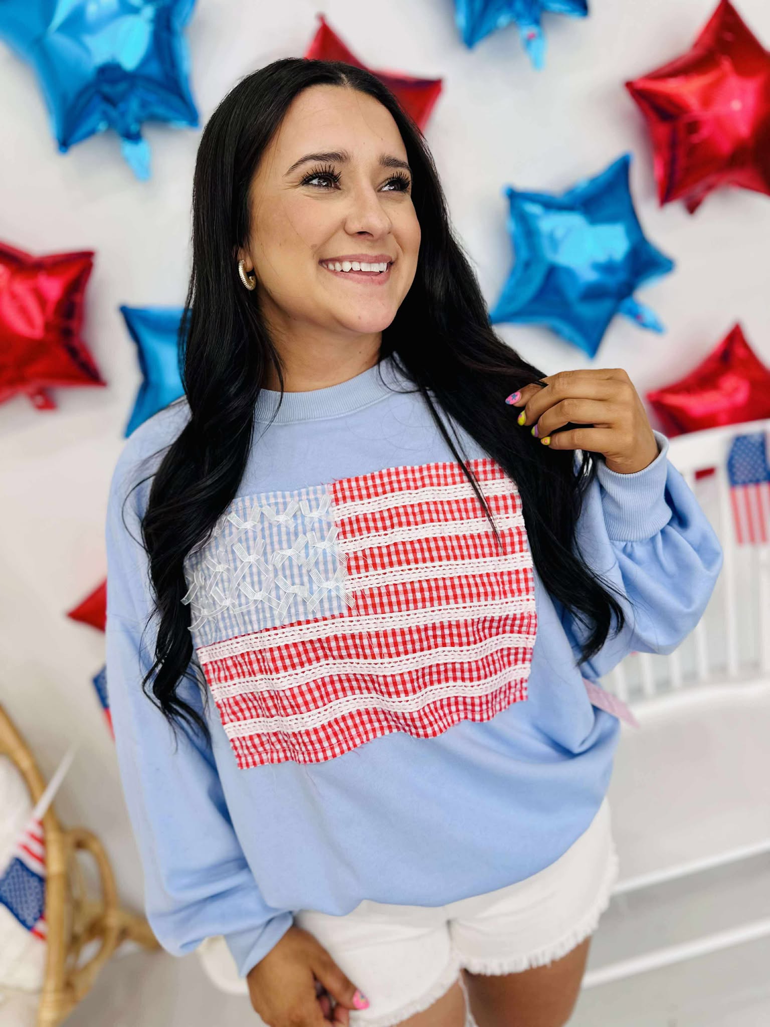 American Free Flag Lace Top