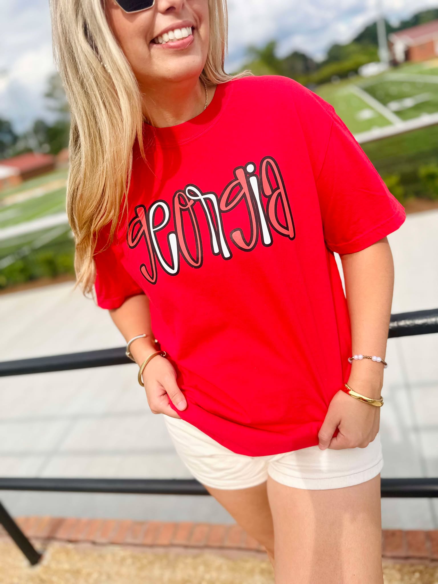 Mutli Color School Print Graphic Tee