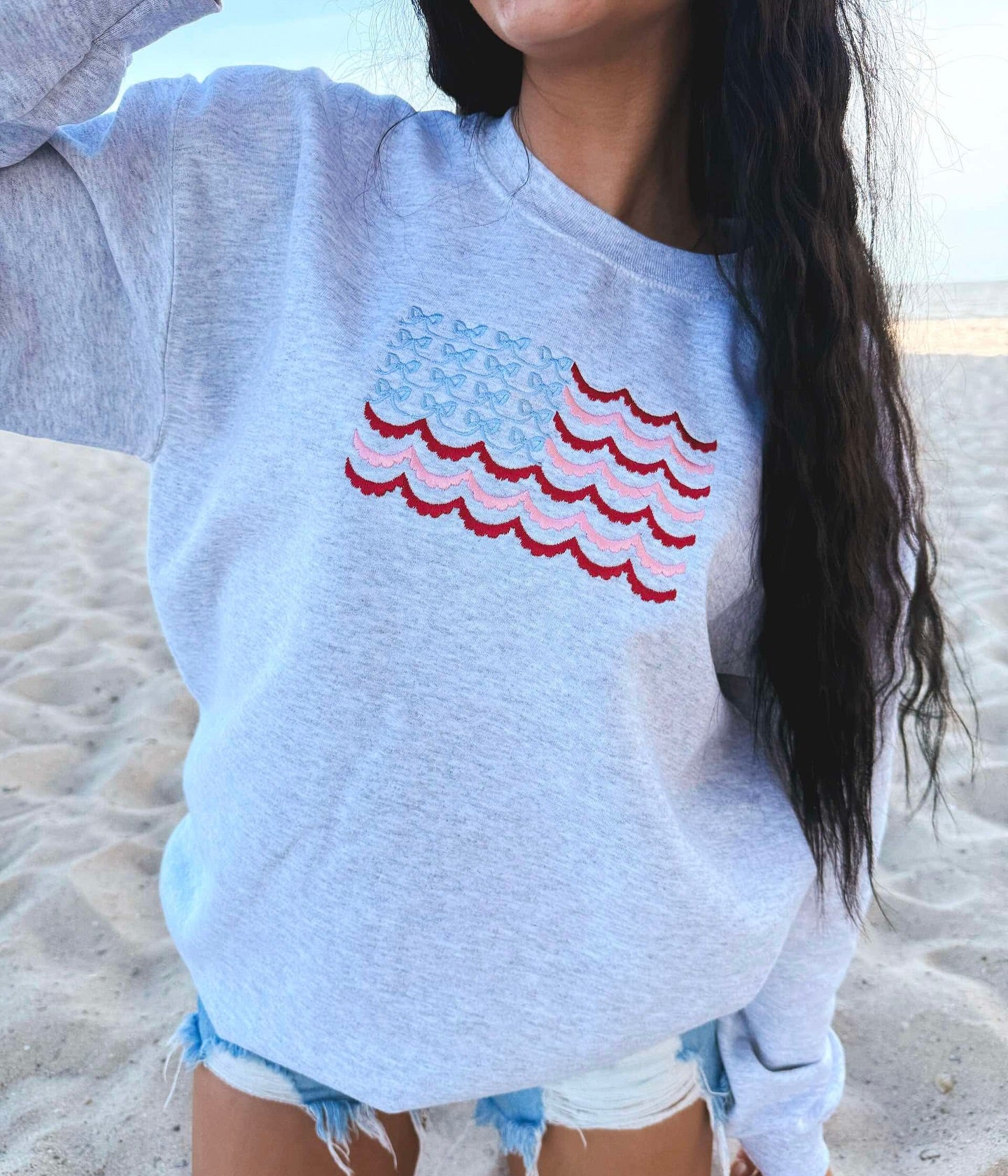 Bow American Flag Sweatshirt