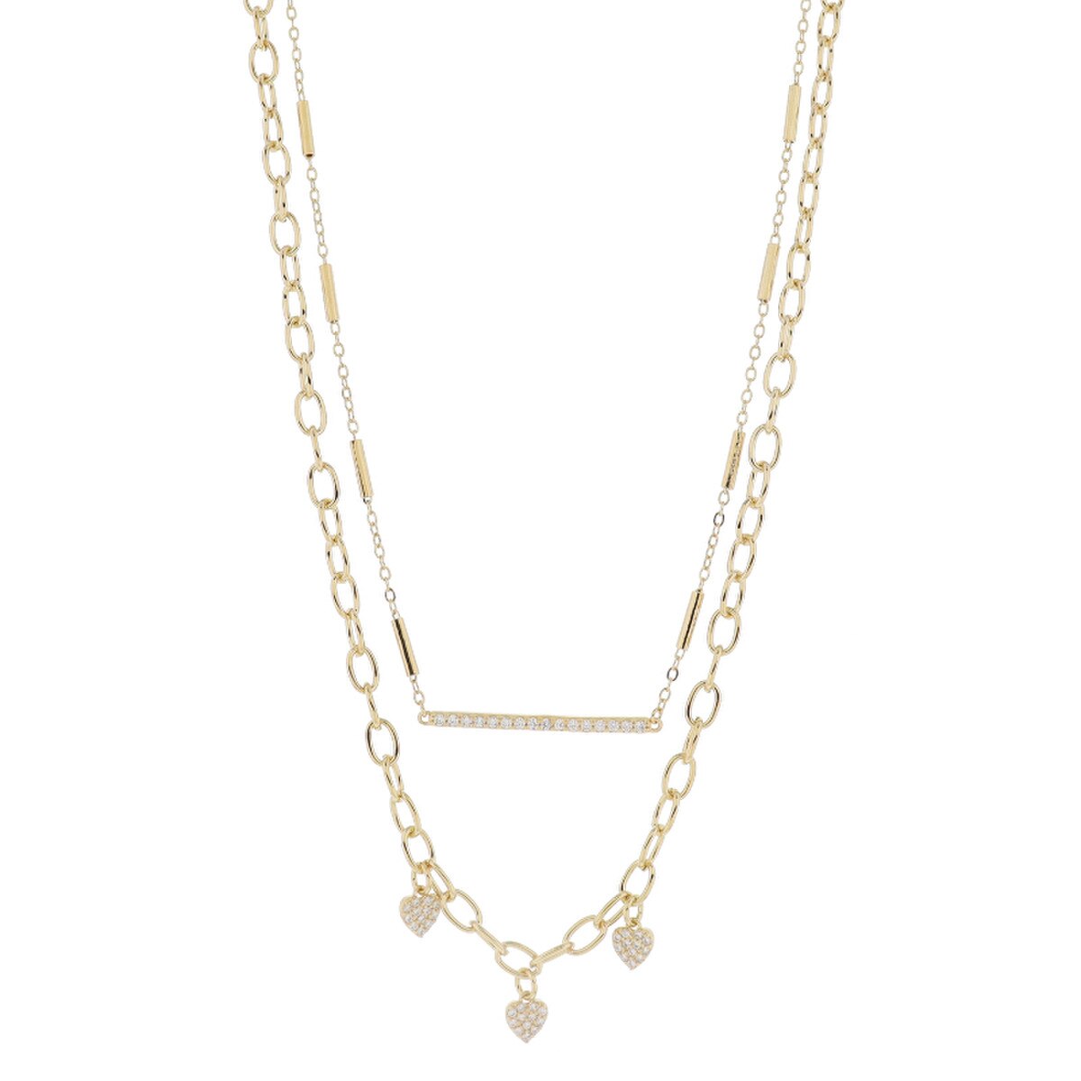 Jane Marie 16" Gold Satellite Bar Chain Necklace