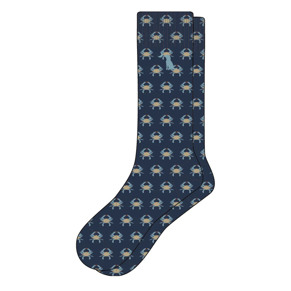 Local Boy Dress Socks - Blue Crab