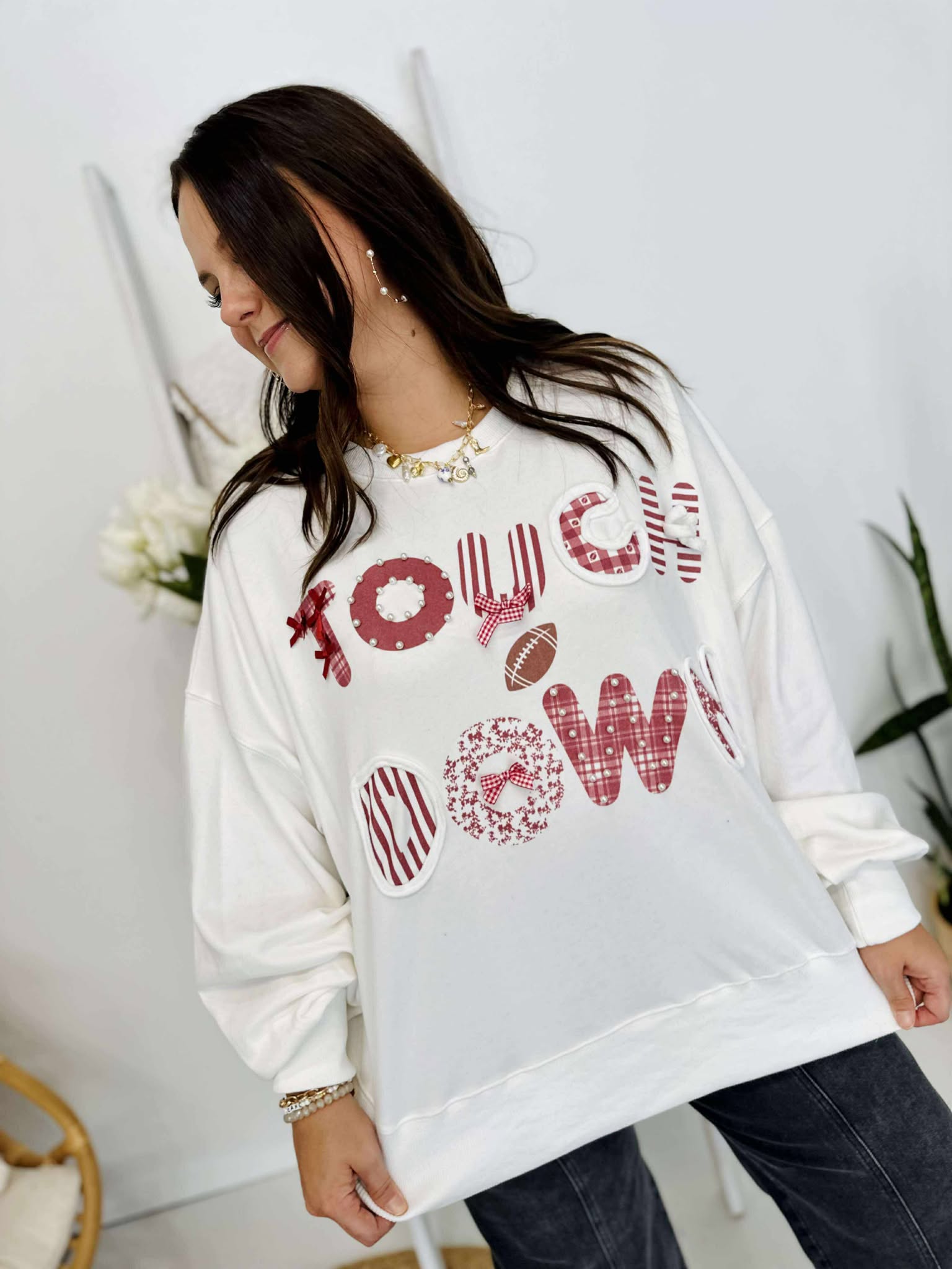 Maroon Pearl Touchdown Pullover