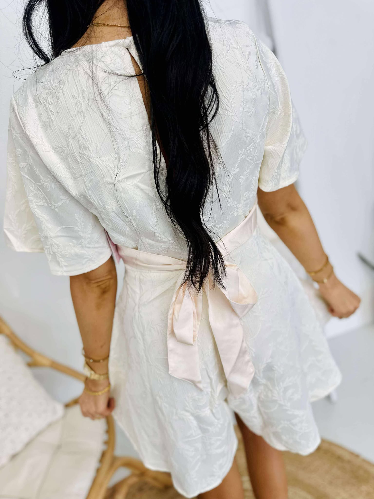 Floral Print V-Neck Satin Romper