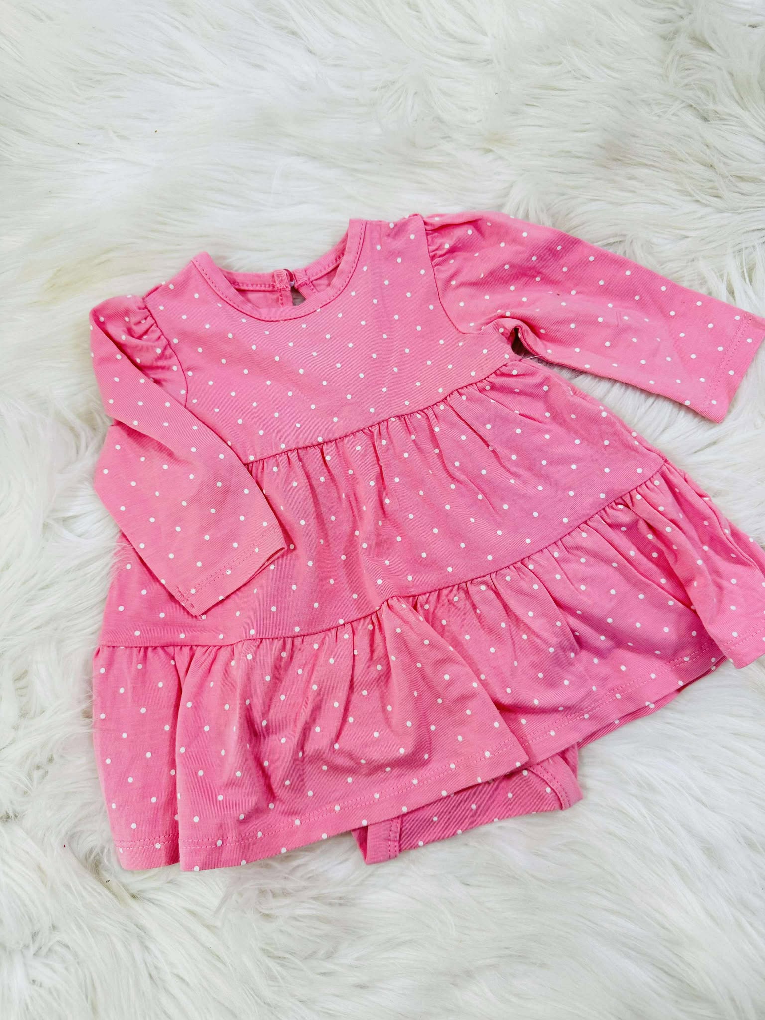 Baby Girl Pink Dot Dress