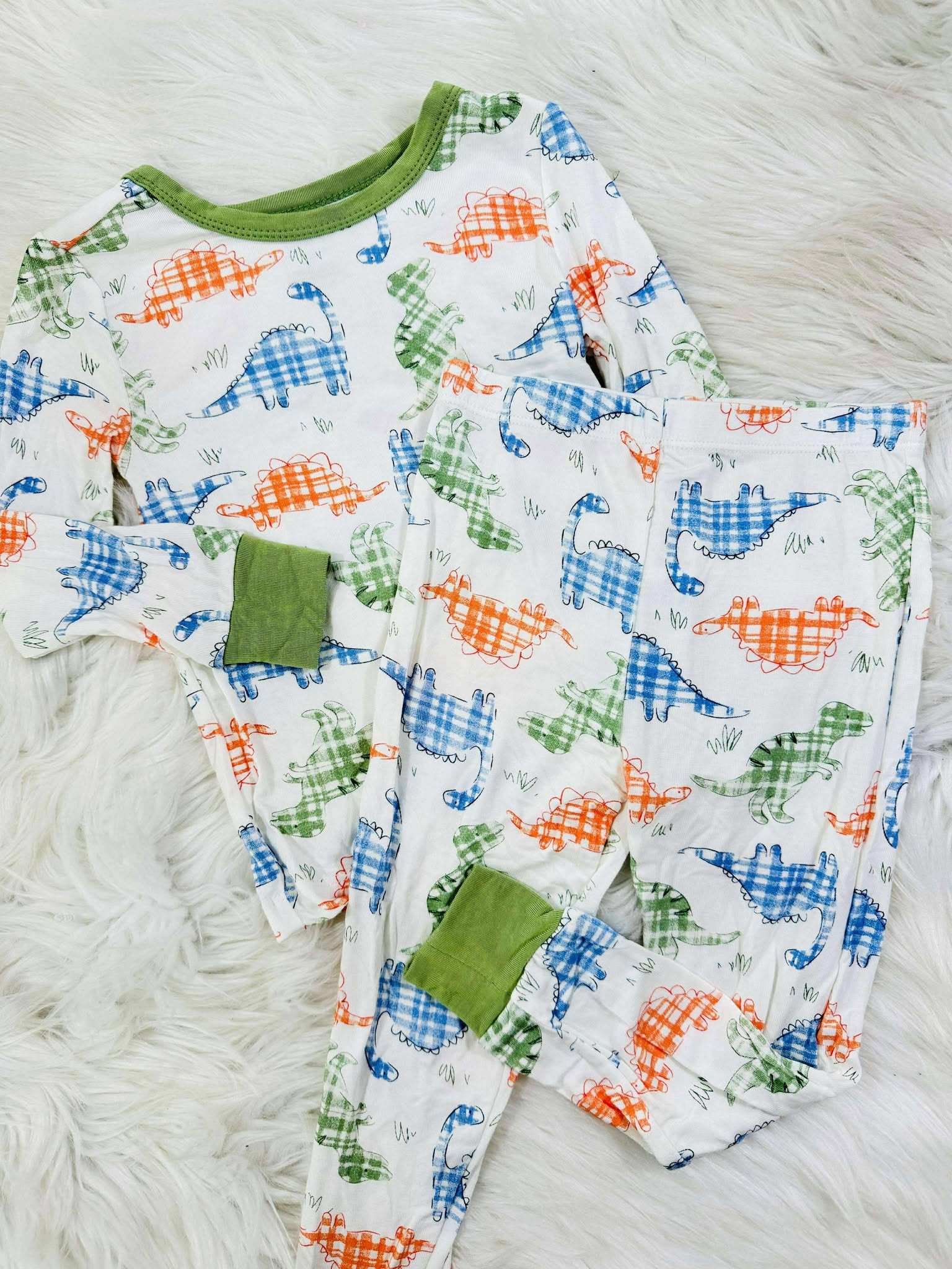 Boy's Dino Bamboo Pj Set