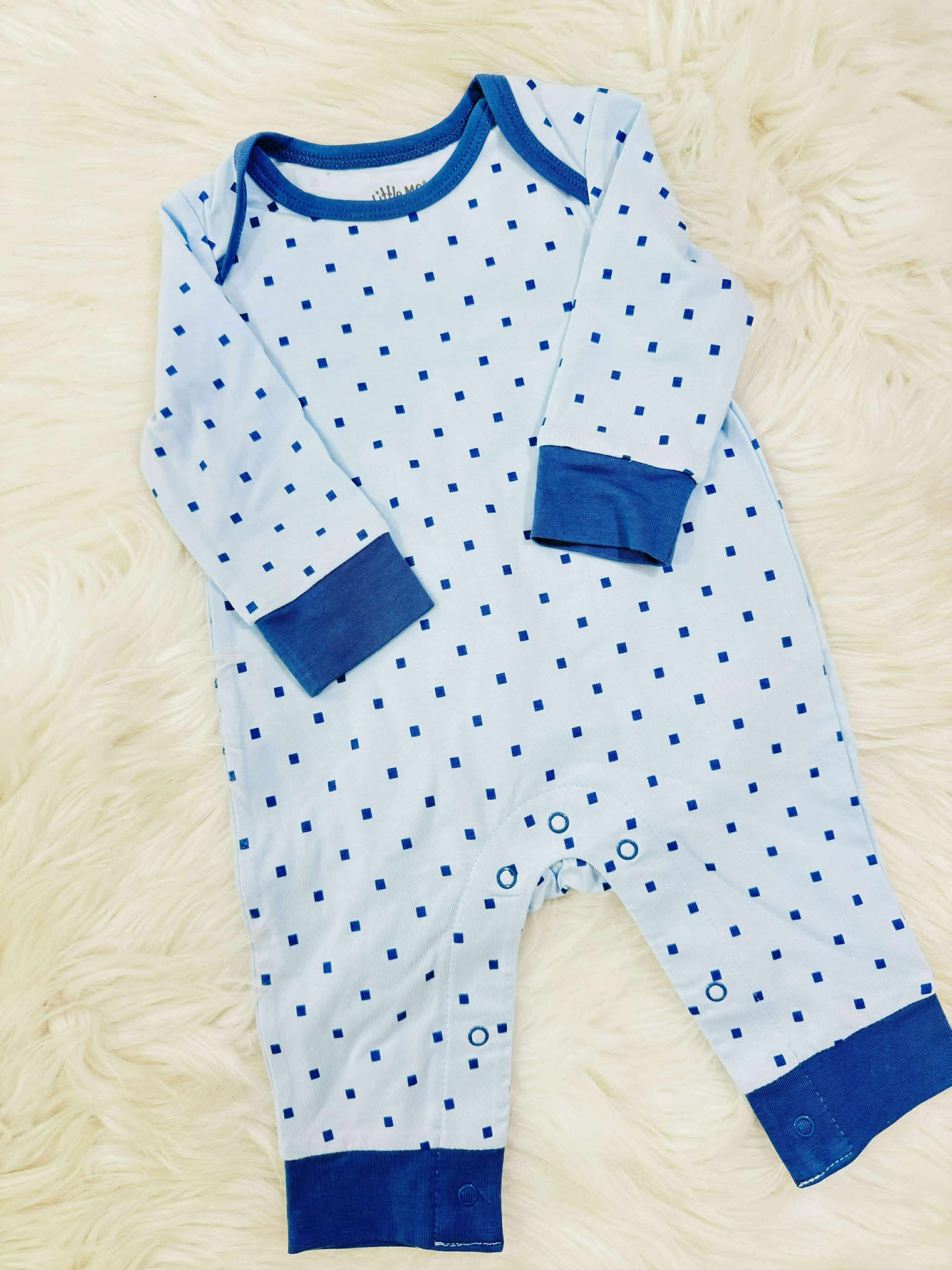 Baby Boy Blue Dot Coveralls