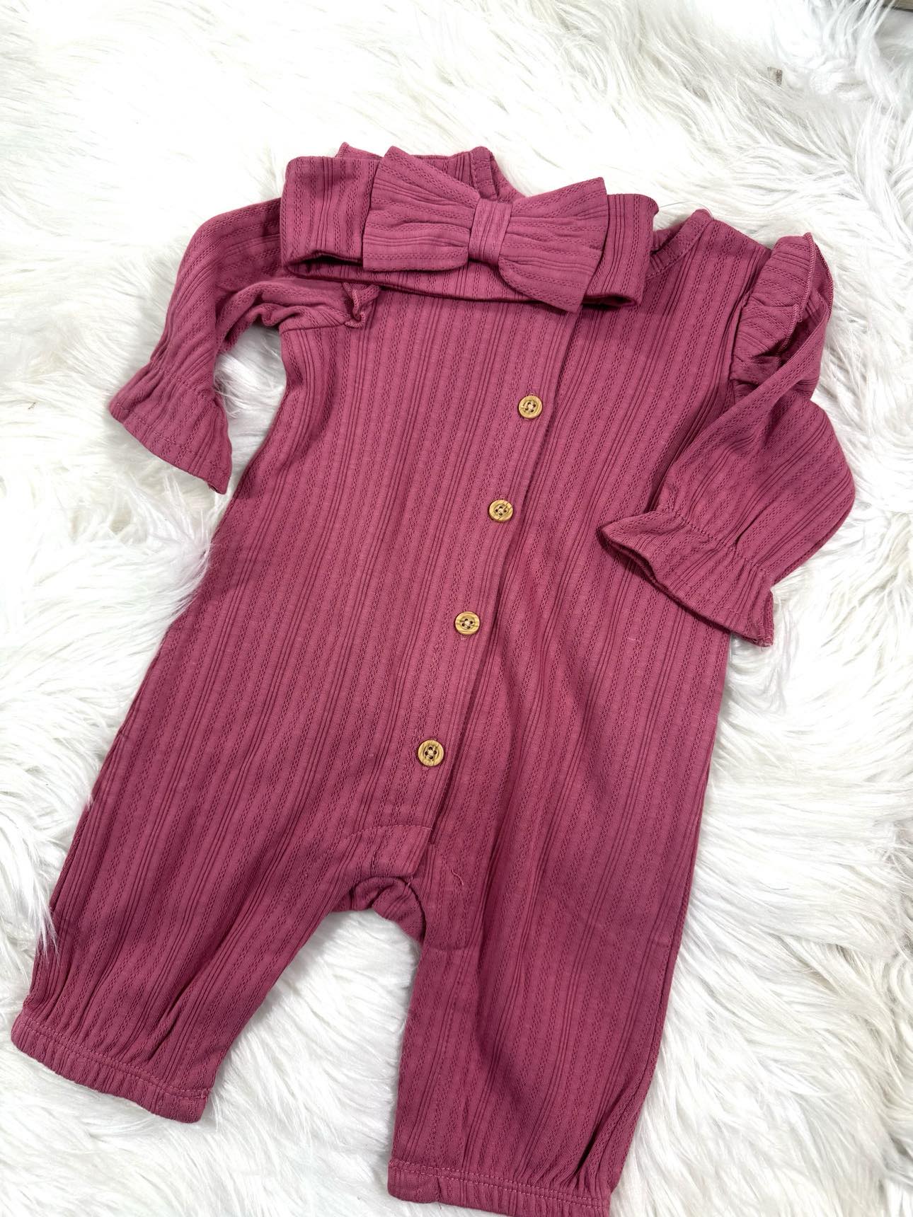 Baby Girl Rose Ruffle Jumpsuit