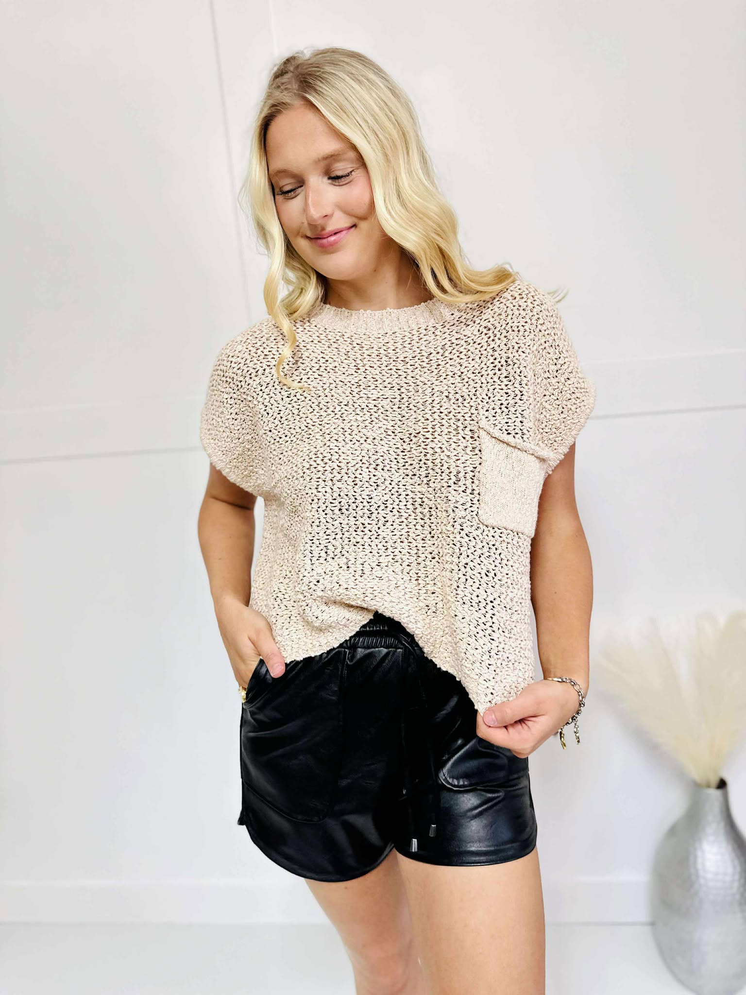 On My Time Knitted Sweater Top