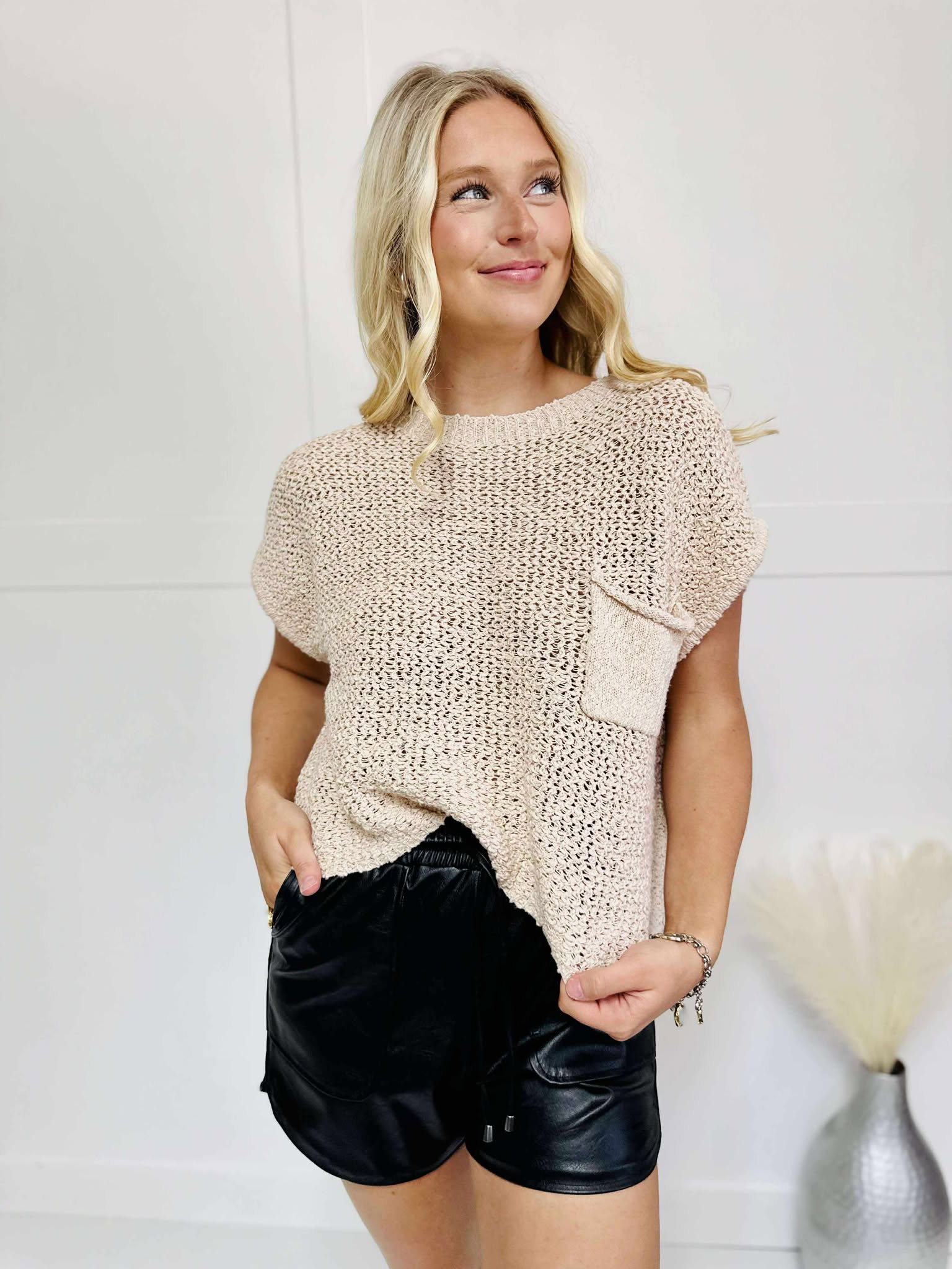 On My Time Knitted Sweater Top
