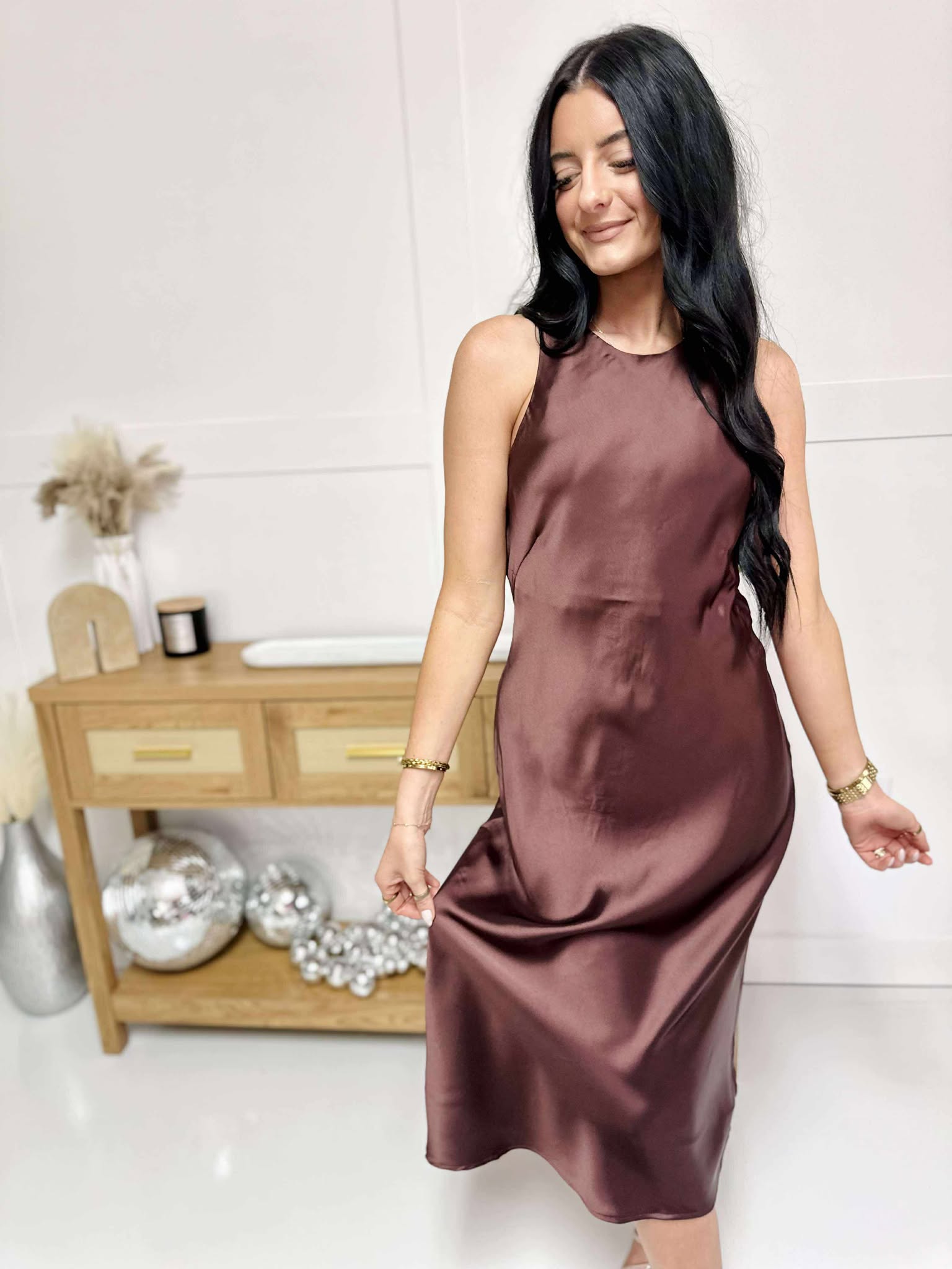 Date Night Satin Dress