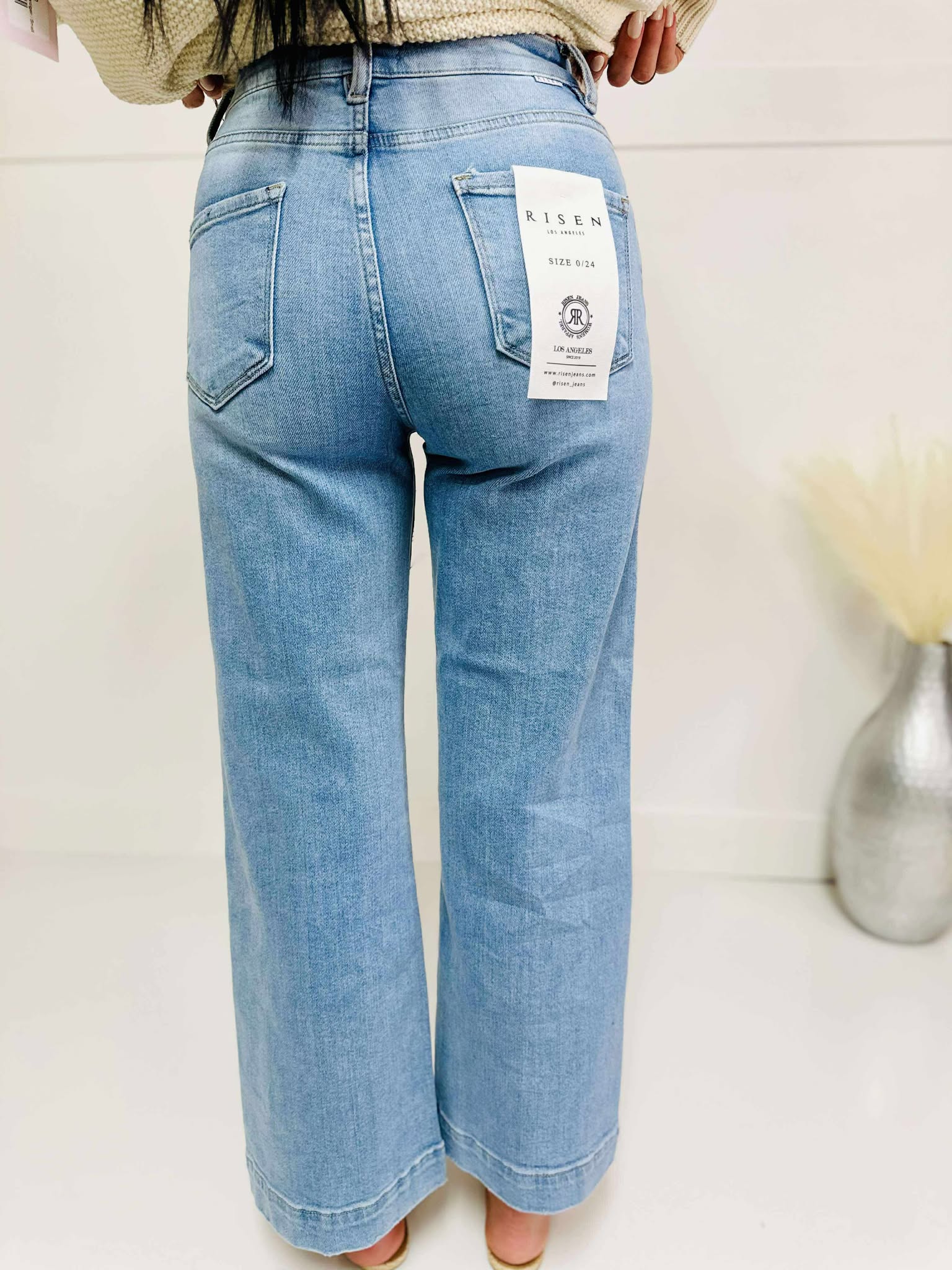 The Jaylin High Rise Crop Wide Jeans