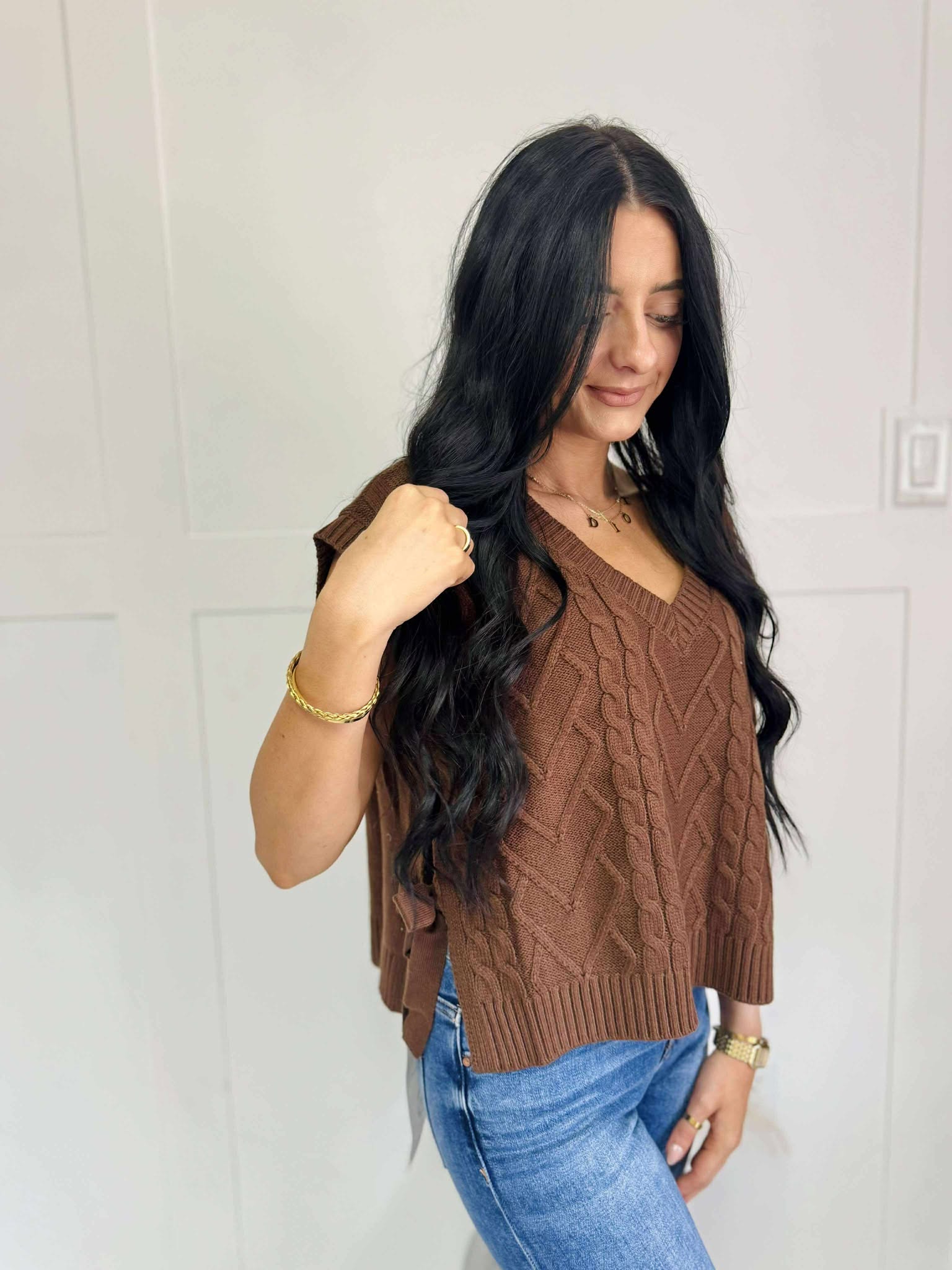 Fall Function Side Tie Sweater Vest