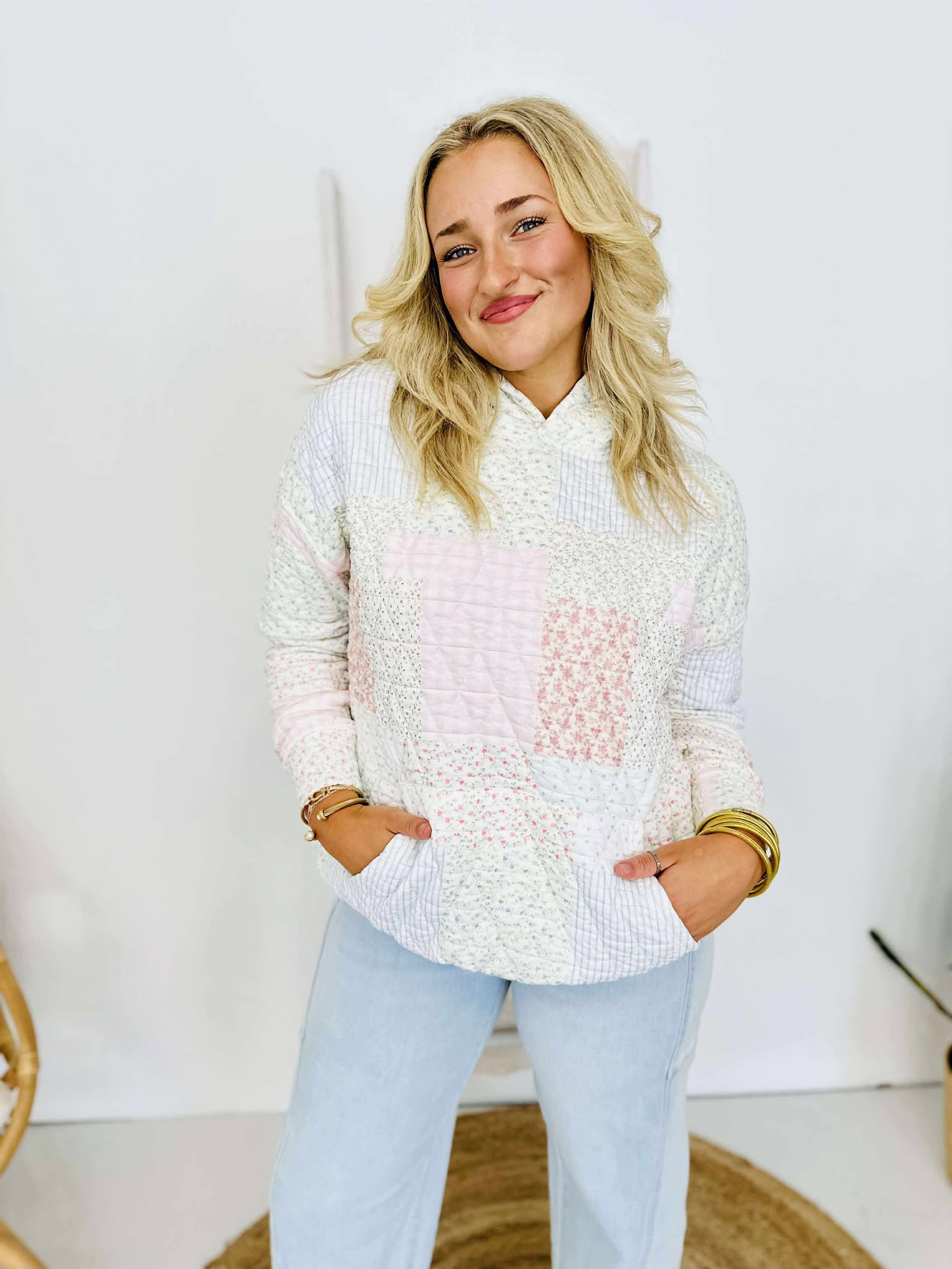 Quilted Pastel Hoodie