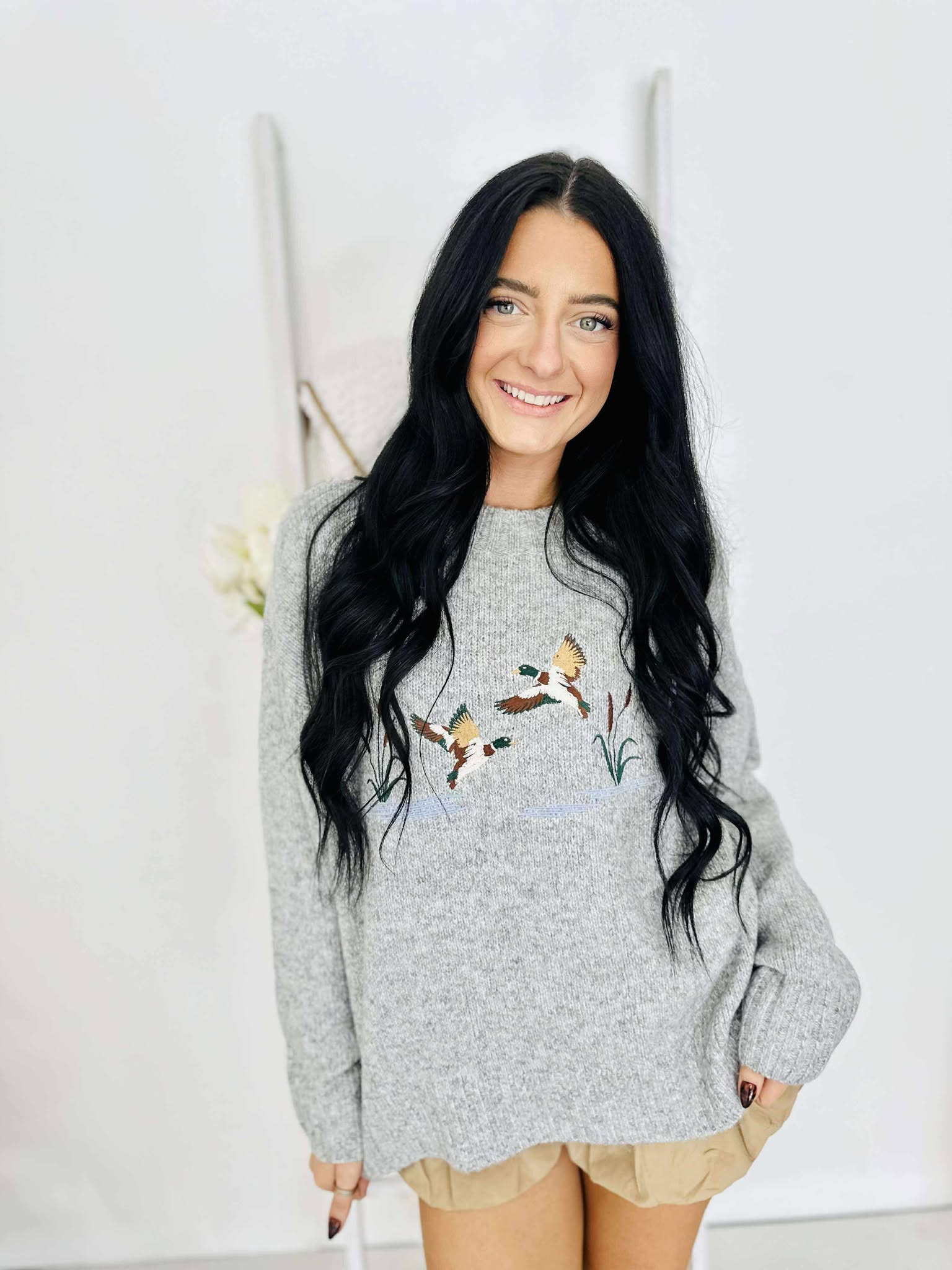 Fall Mallard Grey Sweater
