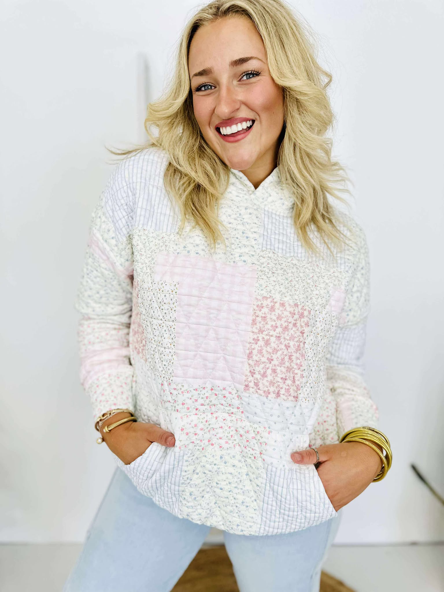 Quilted Pastel Hoodie
