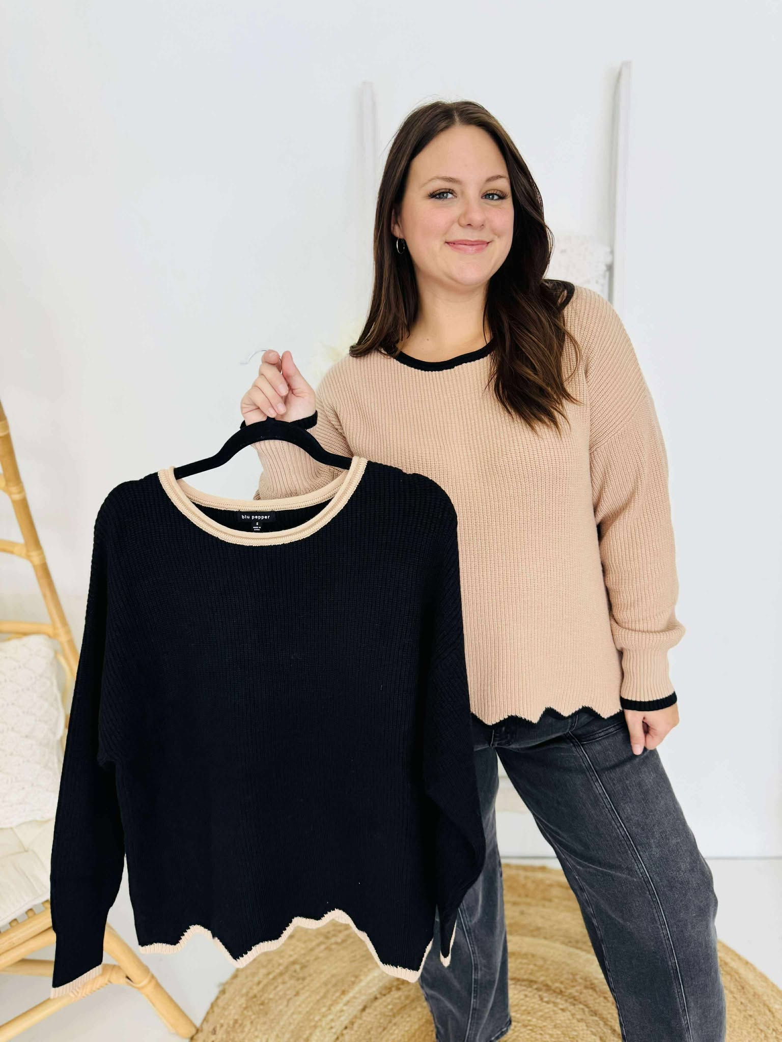 Scallop Detail Sweater