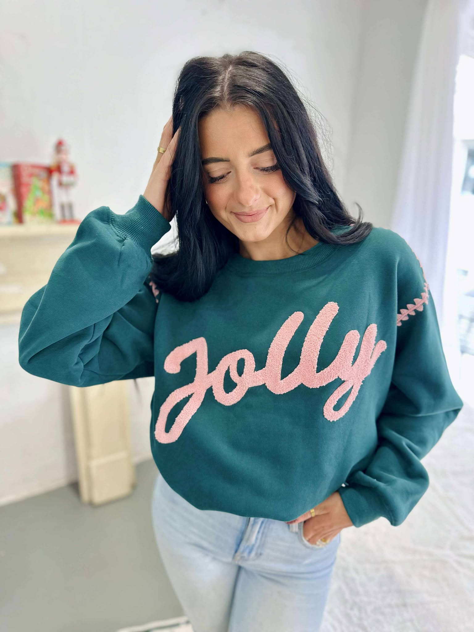 Towel Embroidered Jolly Pullover