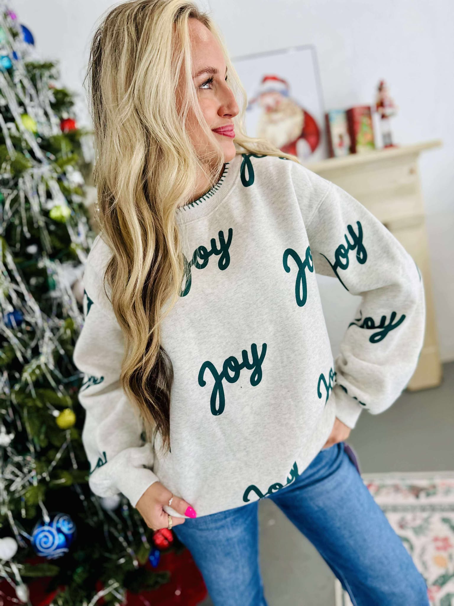 Joy Stitched Pullover