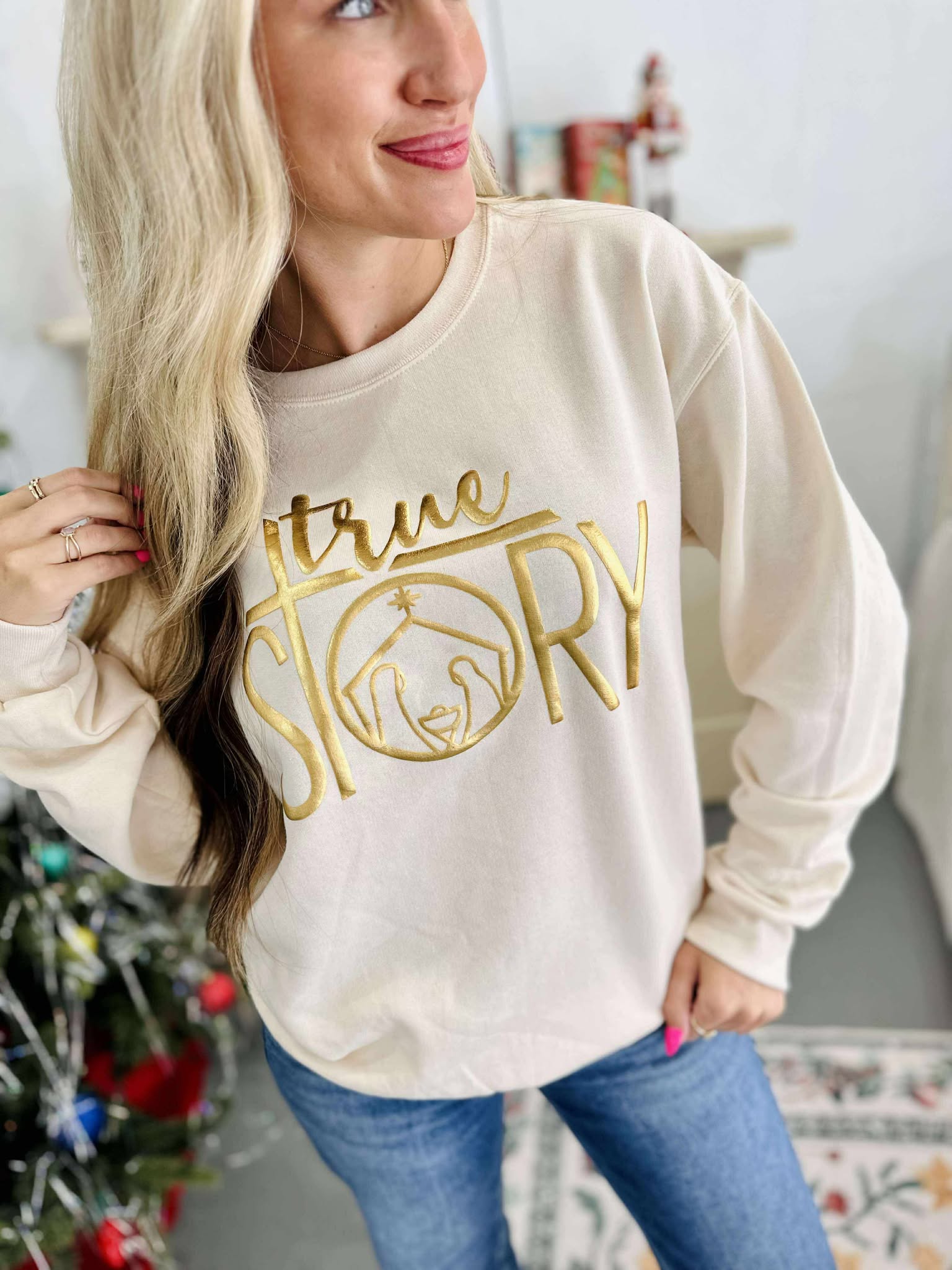 True Story Sweet Cream Sweatshirt