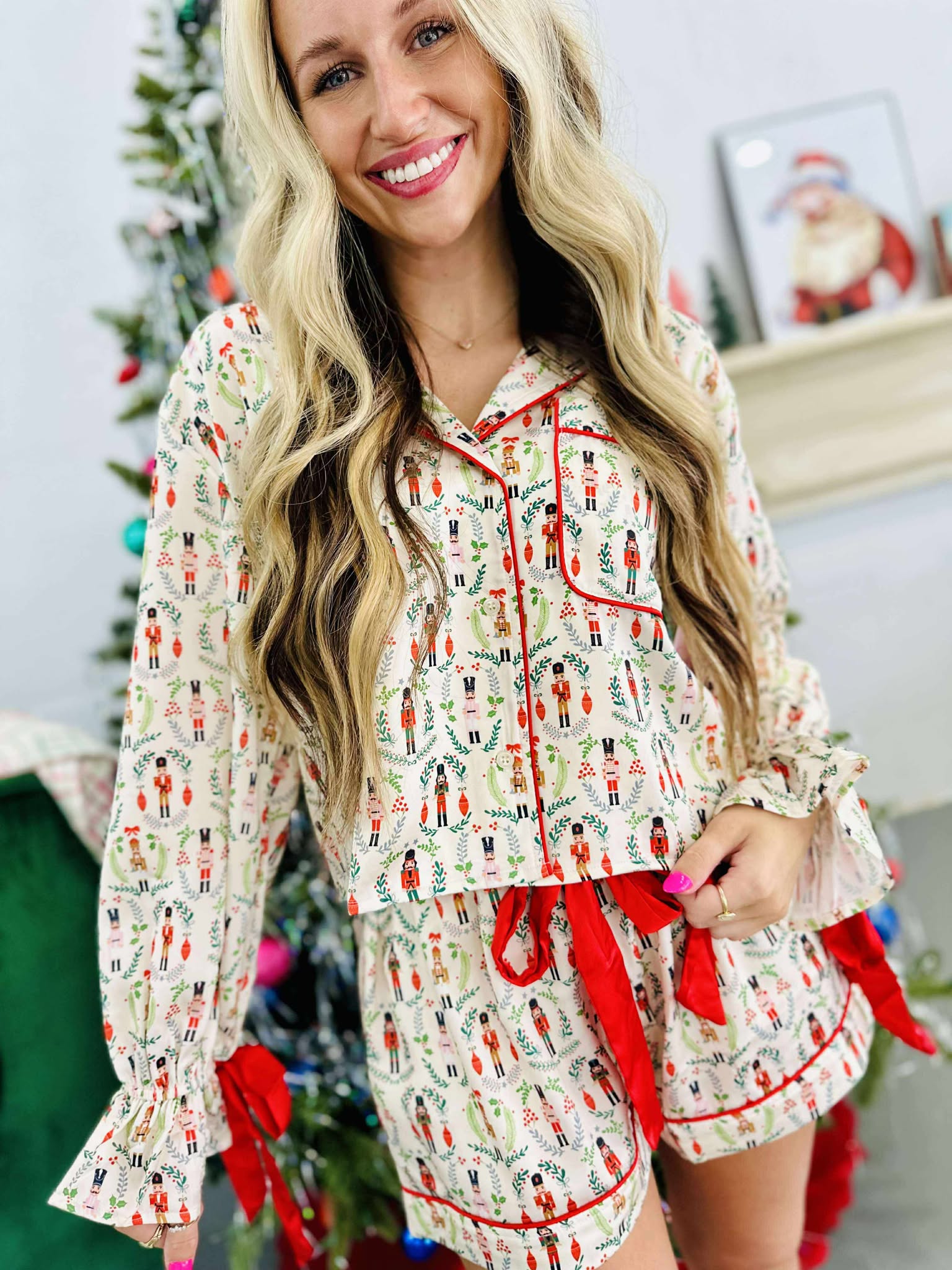 Christmas Toy Soldier Satin Pj Set