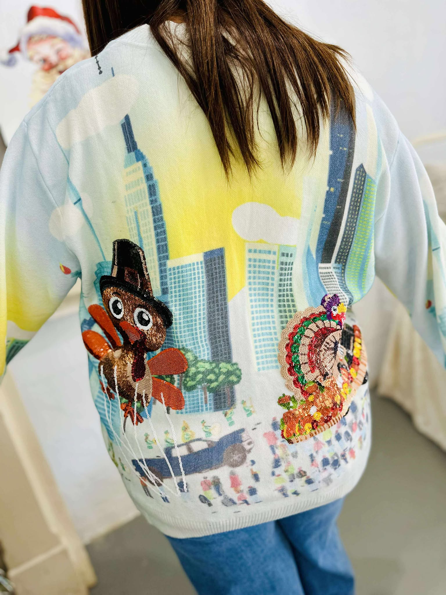 Queen Of Sparkles Multi Thanksgiving Parade Button Up Cardigan