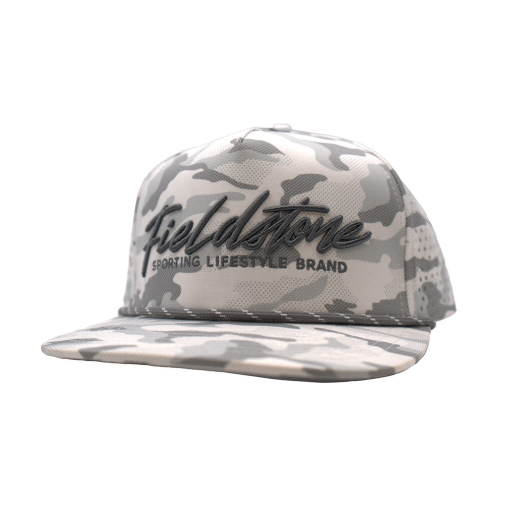 Fieldstone Snow Camo Performance Rope Hat